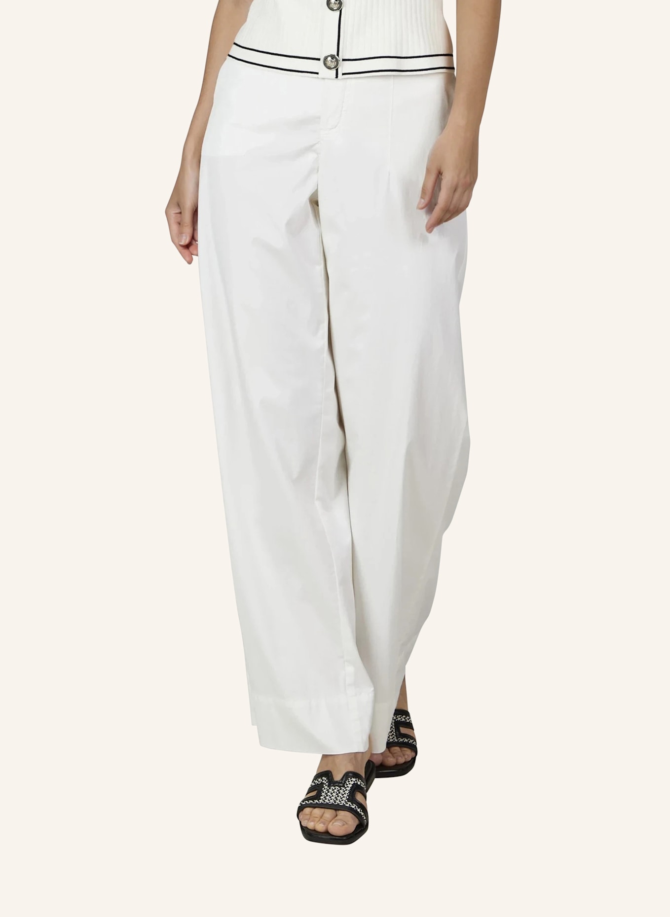 MARC AUREL Baumwollhose: WEISS