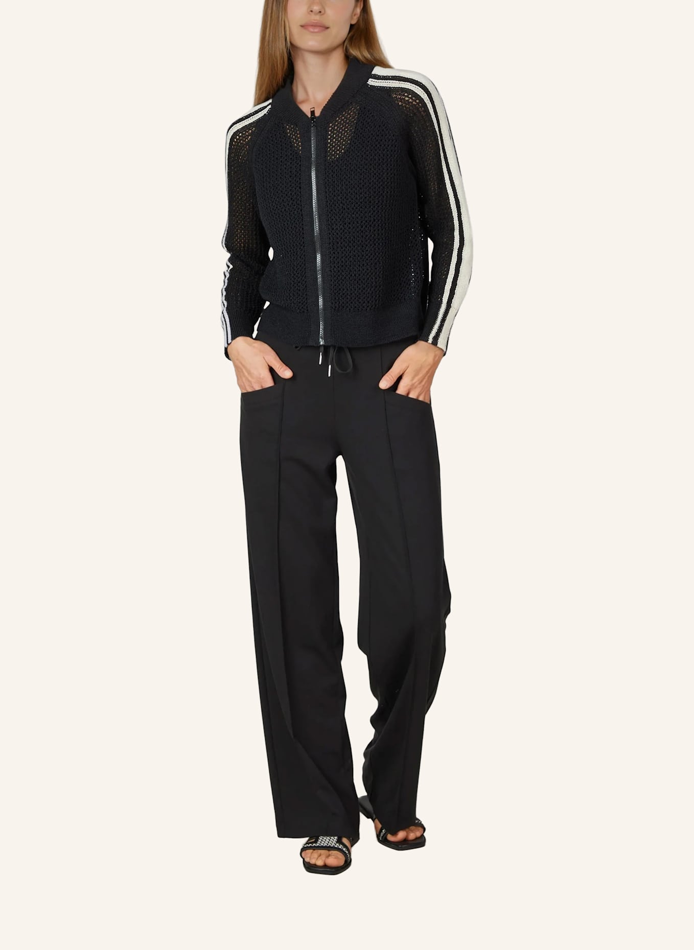 MARC AUREL Hose: SCHWARZ