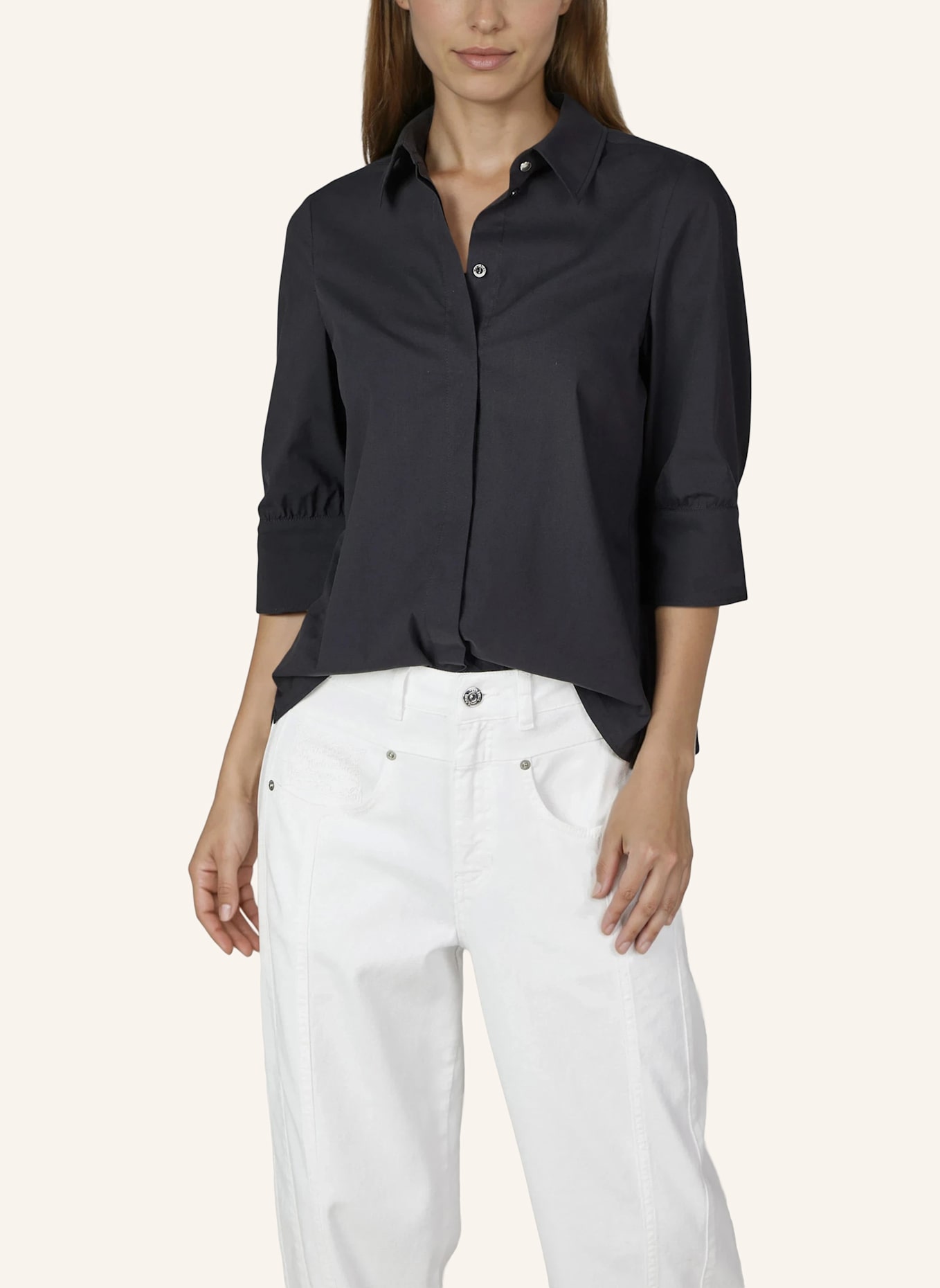 MARC AUREL Hemd: SCHWARZ