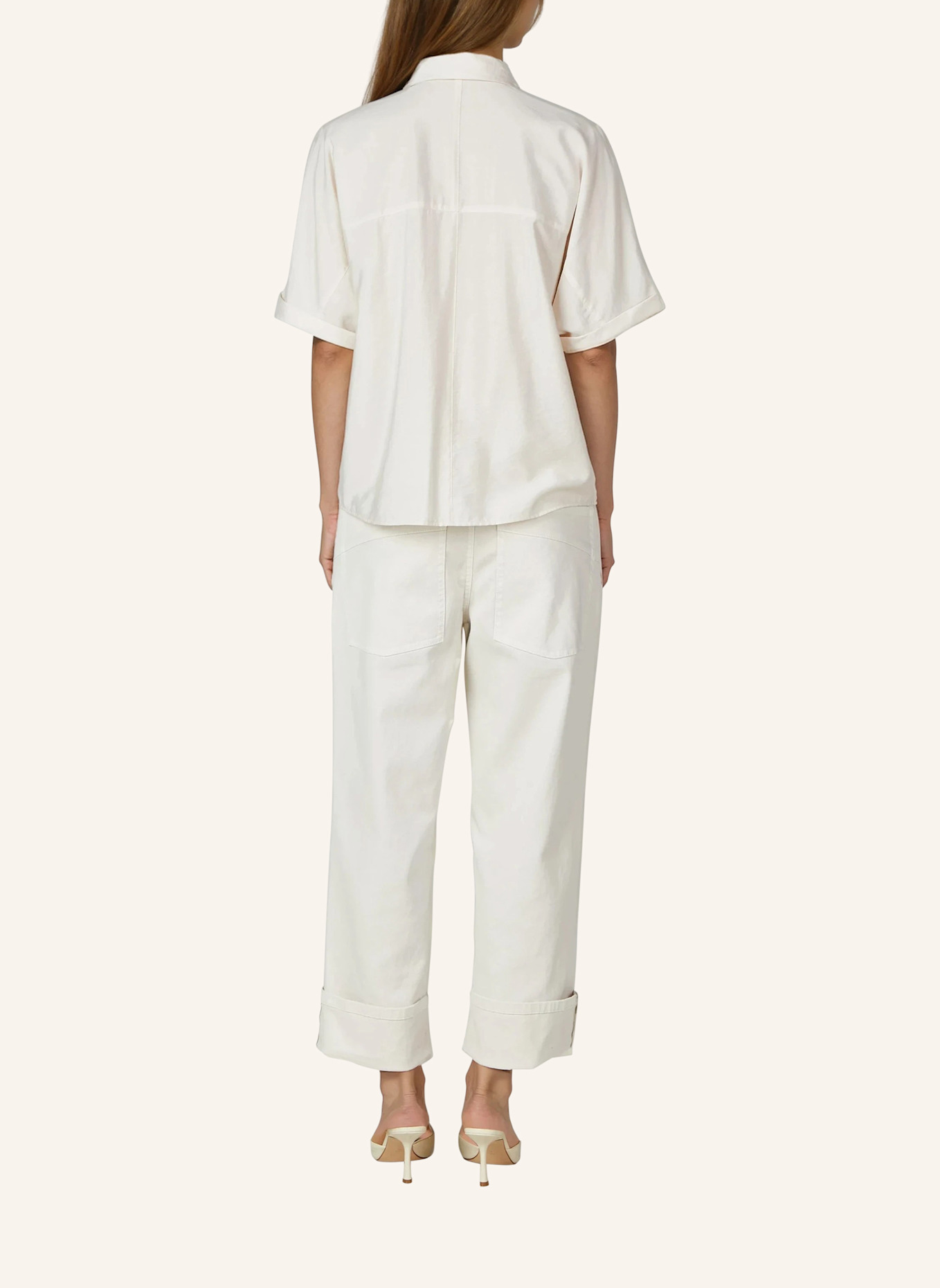 MARC AUREL Kurzarmbluse: BEIGE