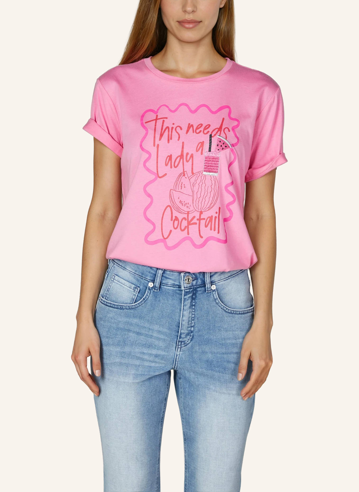 MARC AUREL Shirt: PINK