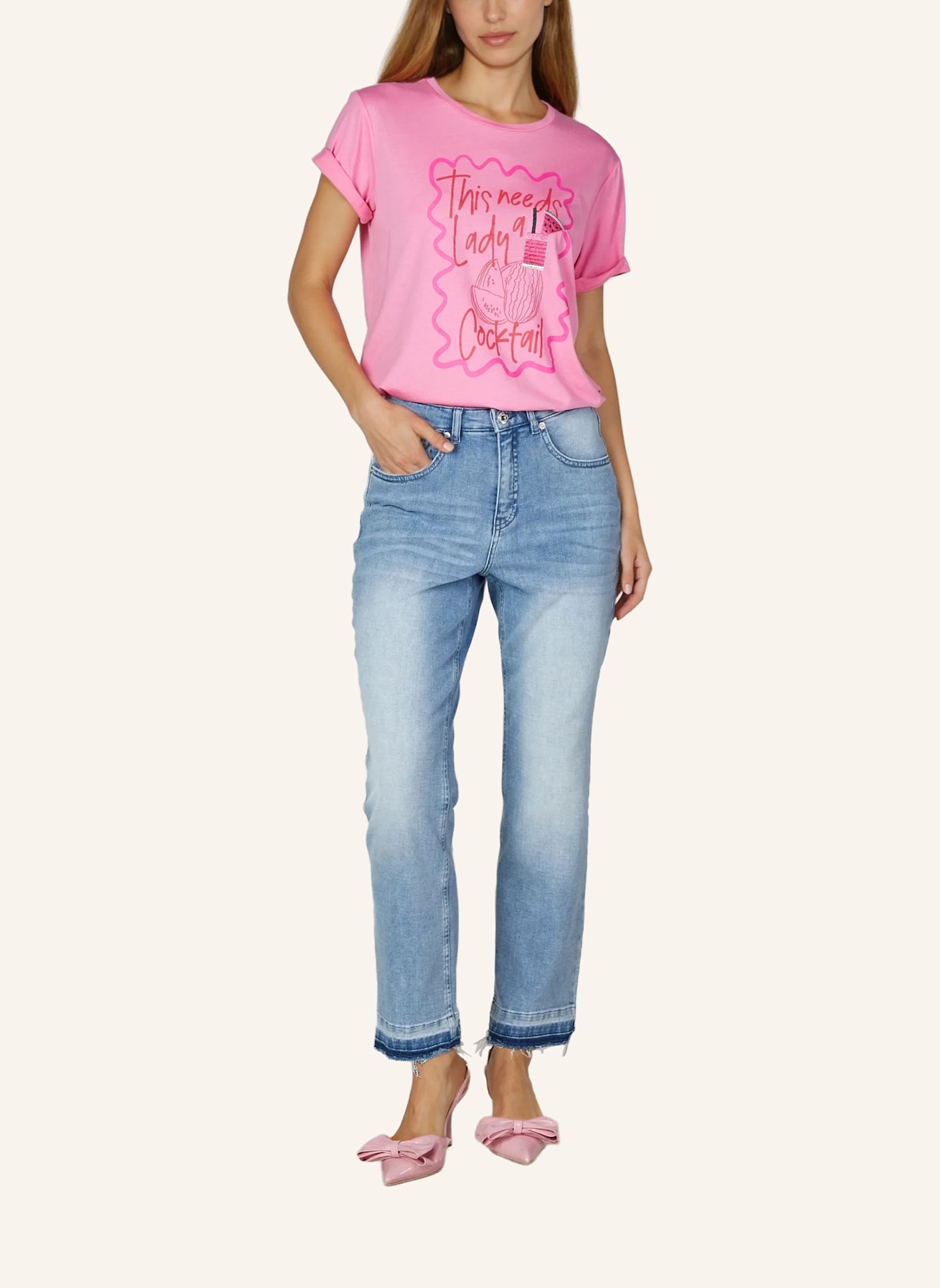 MARC AUREL Shirt: PINK