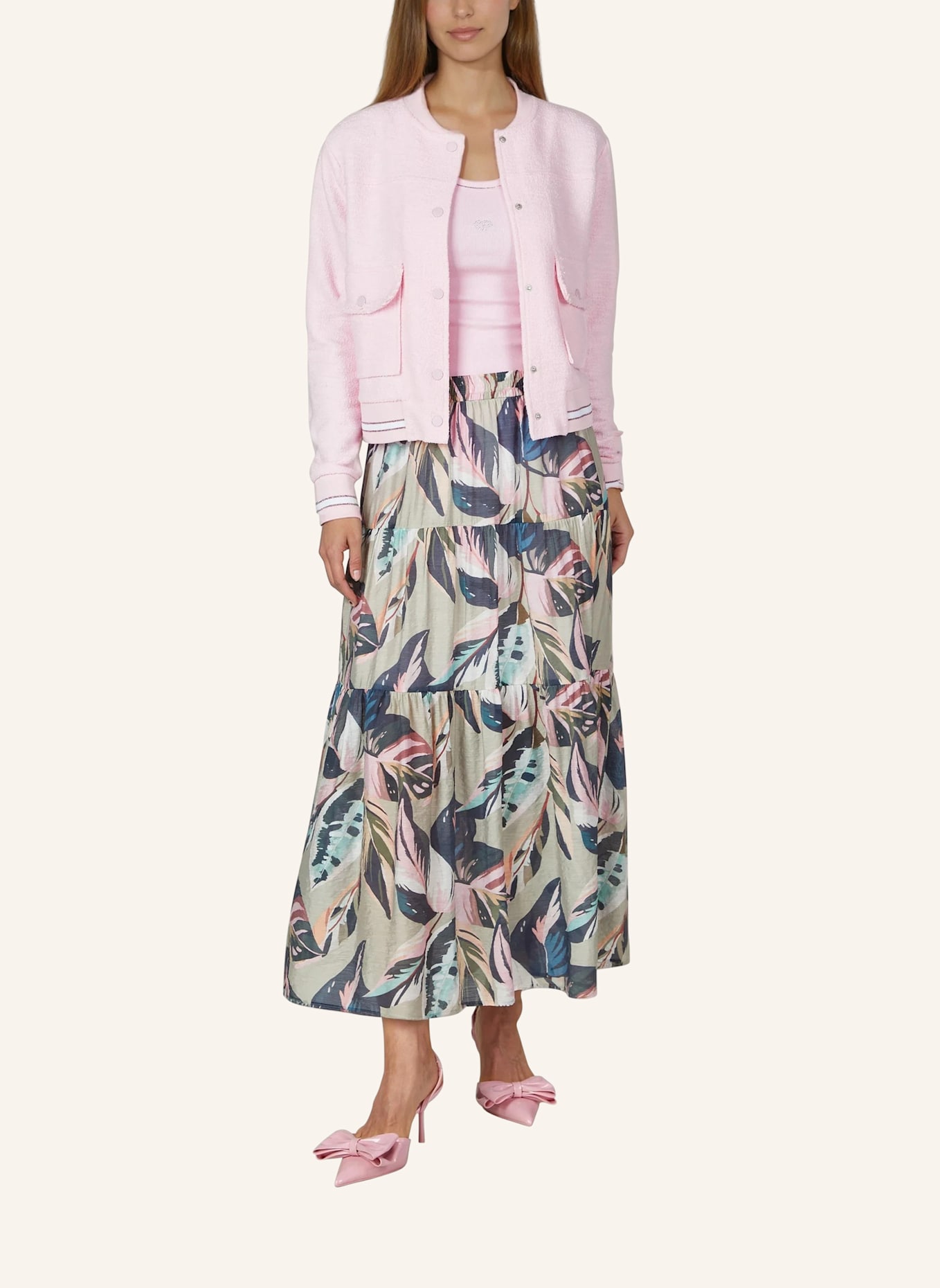 MARC AUREL Bouclé-Blouson: PINK