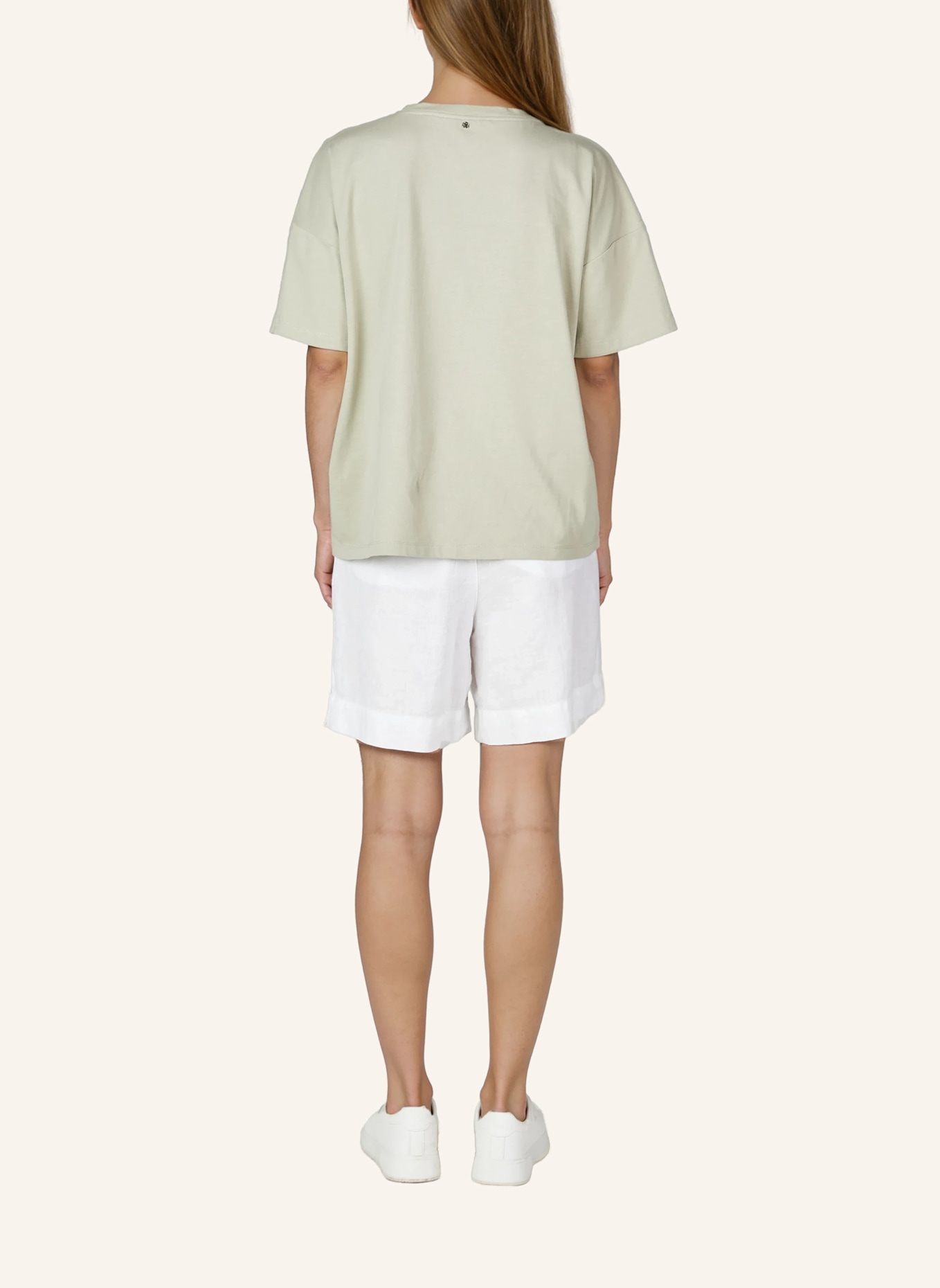 MARC AUREL Leinenshorts: WEISS