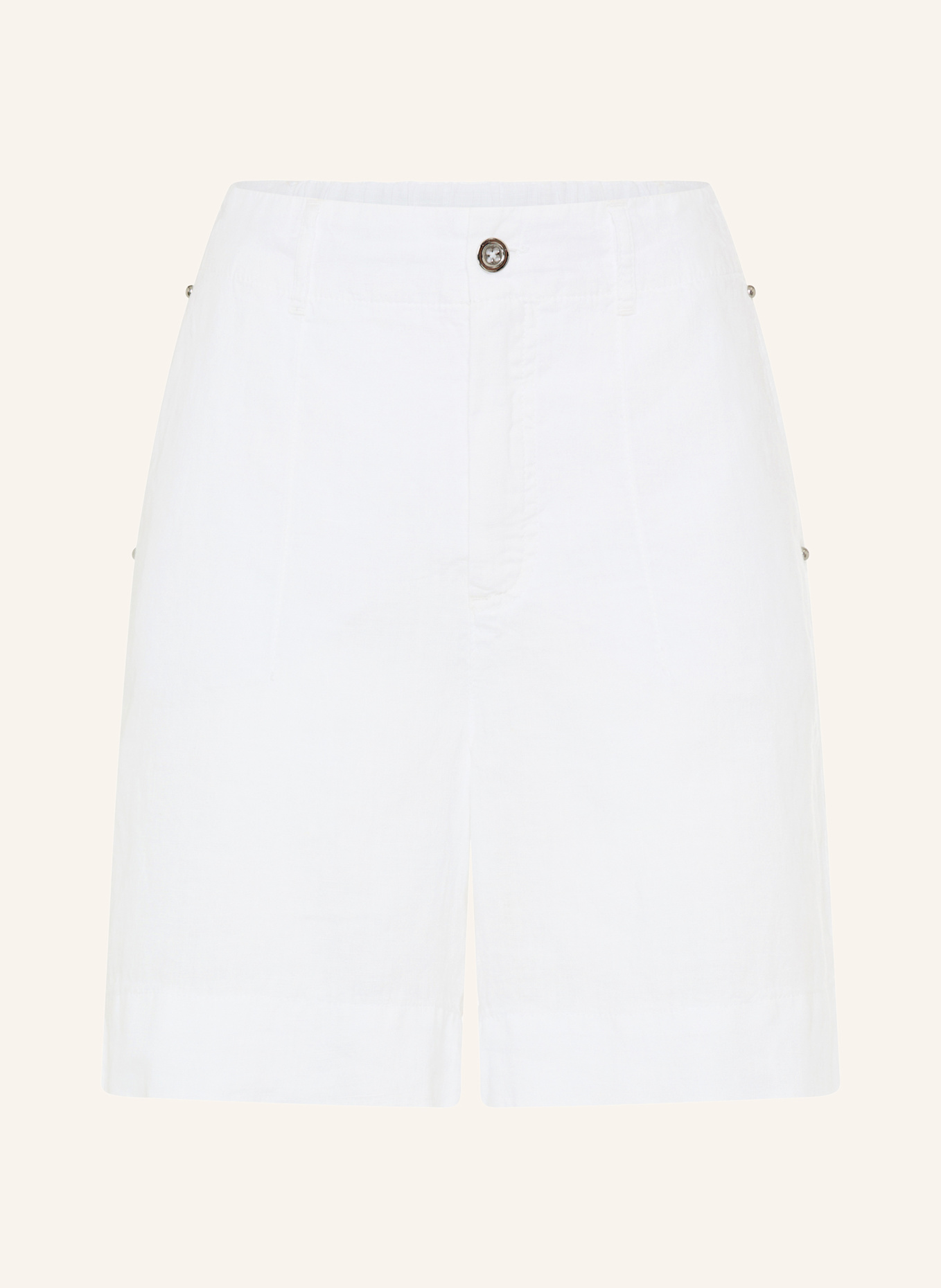 MARC AUREL Leinenshorts: WEISS