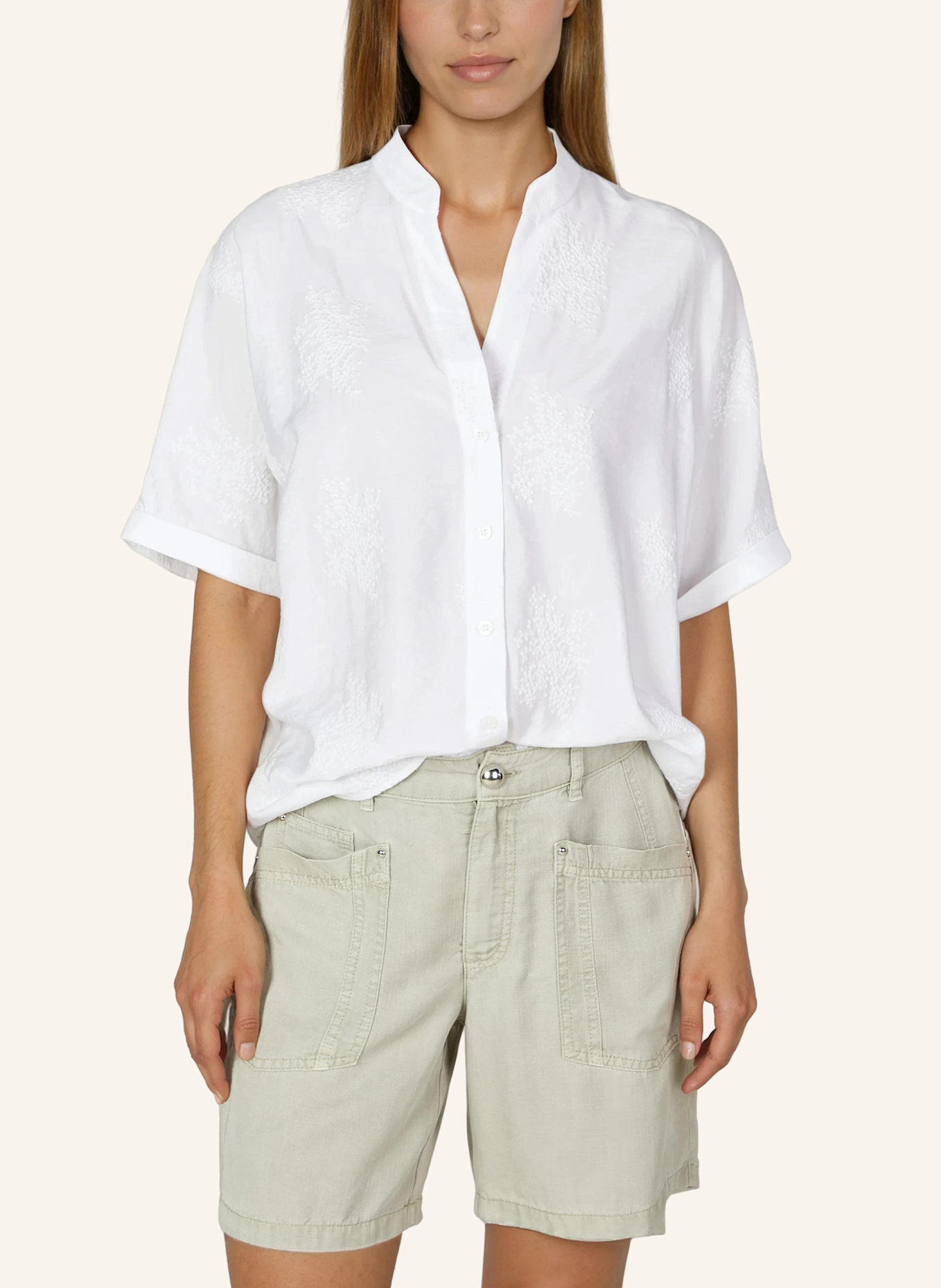 MARC AUREL Tunika-Bluse: WEISS