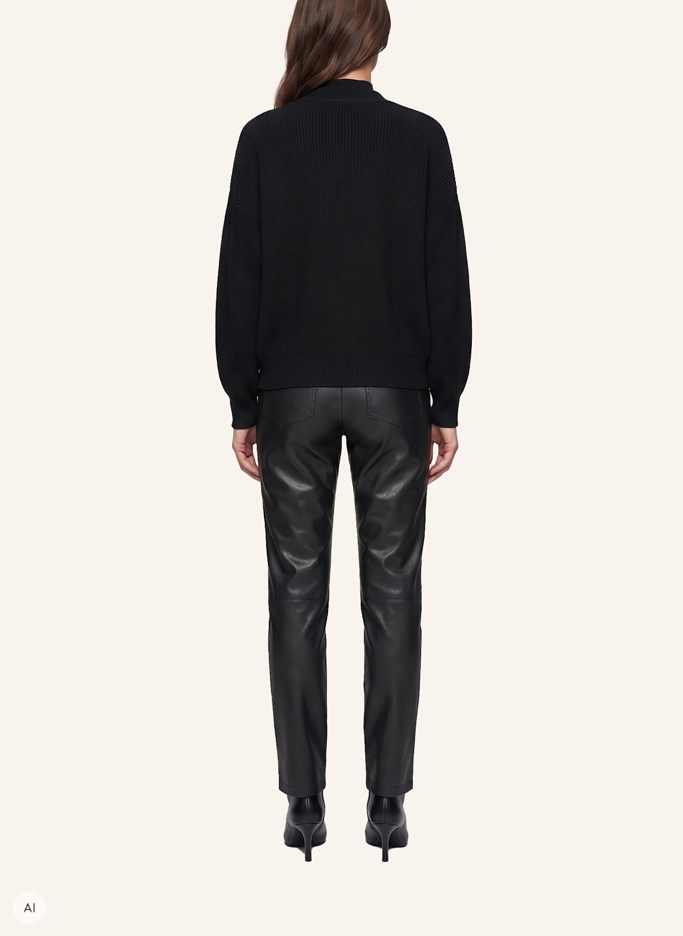 MARC AUREL Strickjacke: SCHWARZ