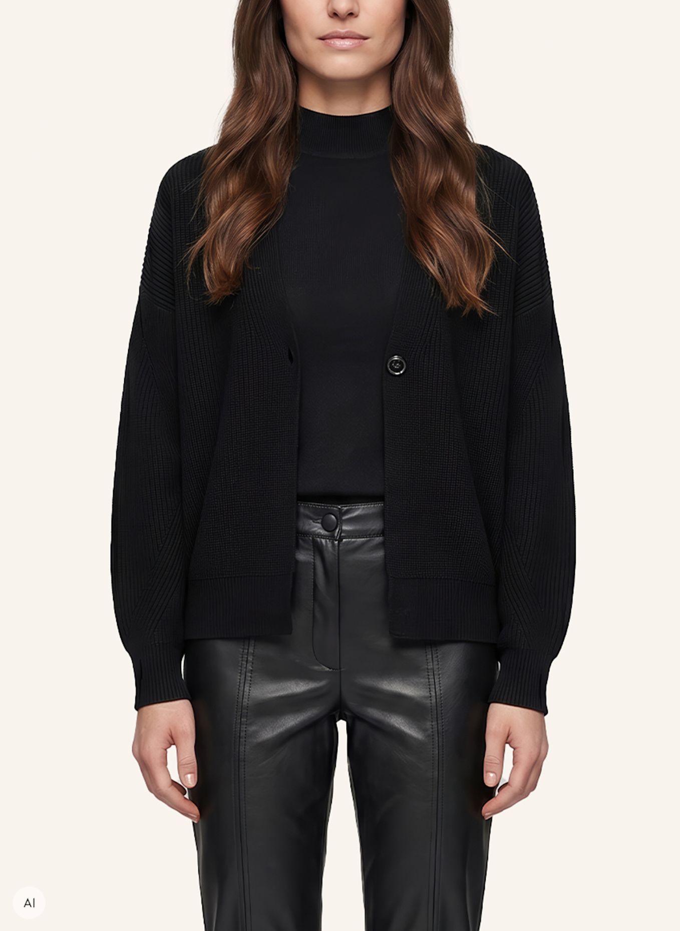 MARC AUREL Strickjacke: SCHWARZ