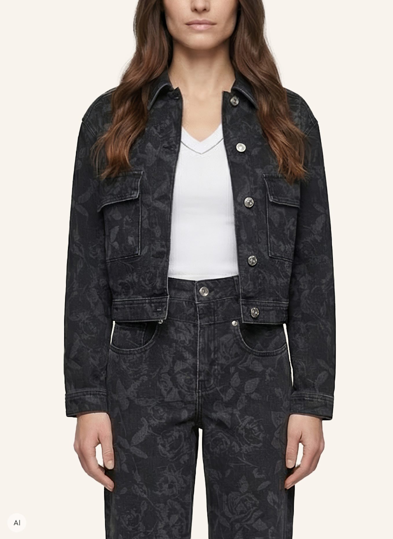 MARC AUREL Jeansjacke: SCHWARZ