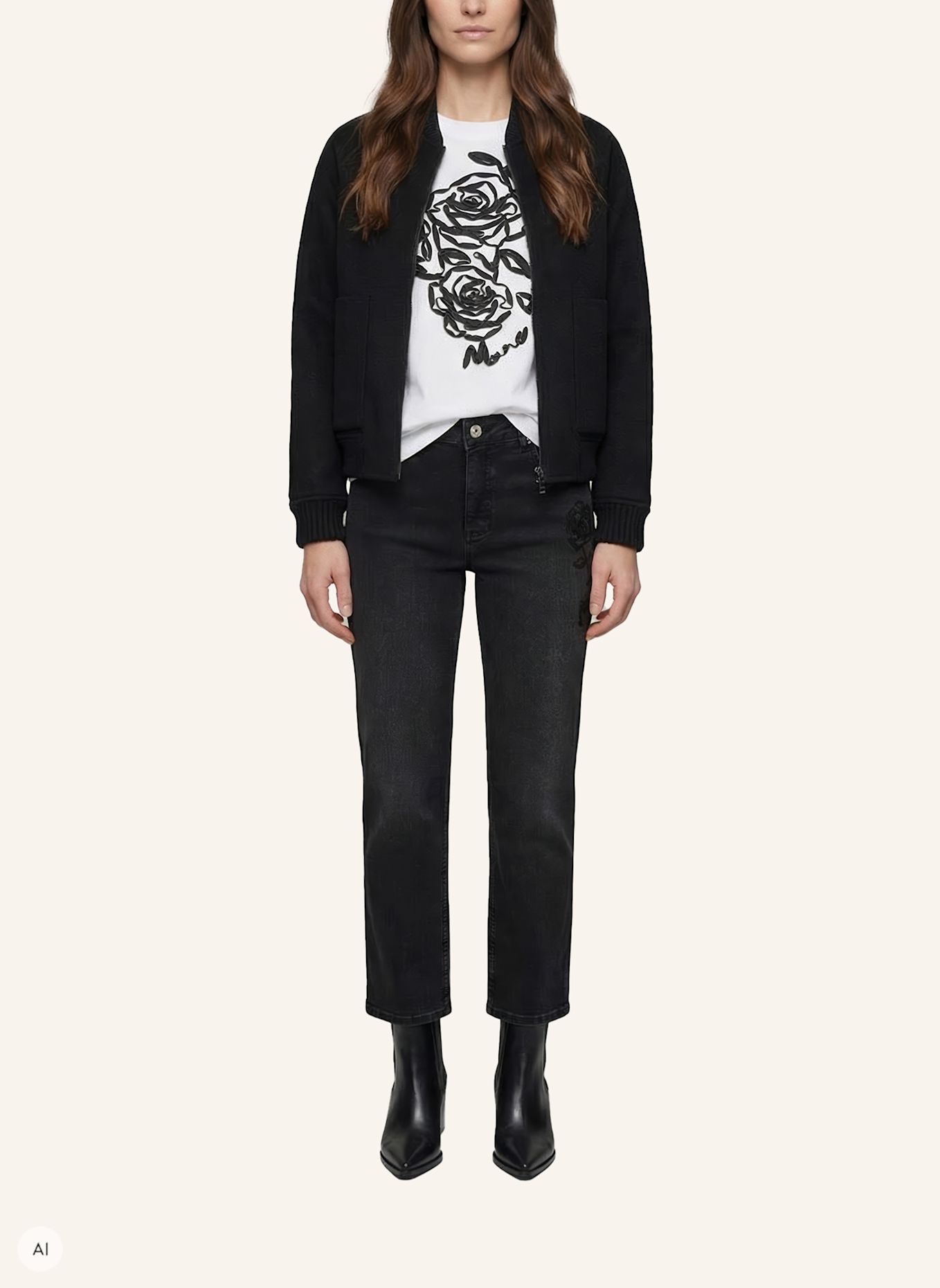 MARC AUREL Boyfriend Jeans: SCHWARZ