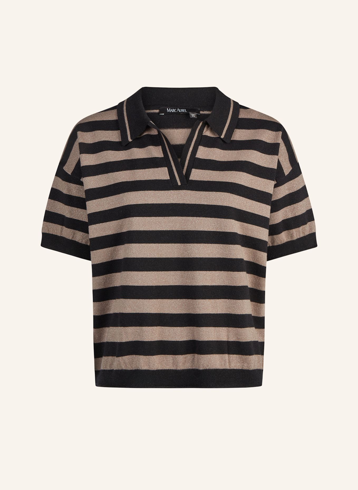 MARC AUREL Polo: SCHWARZ
