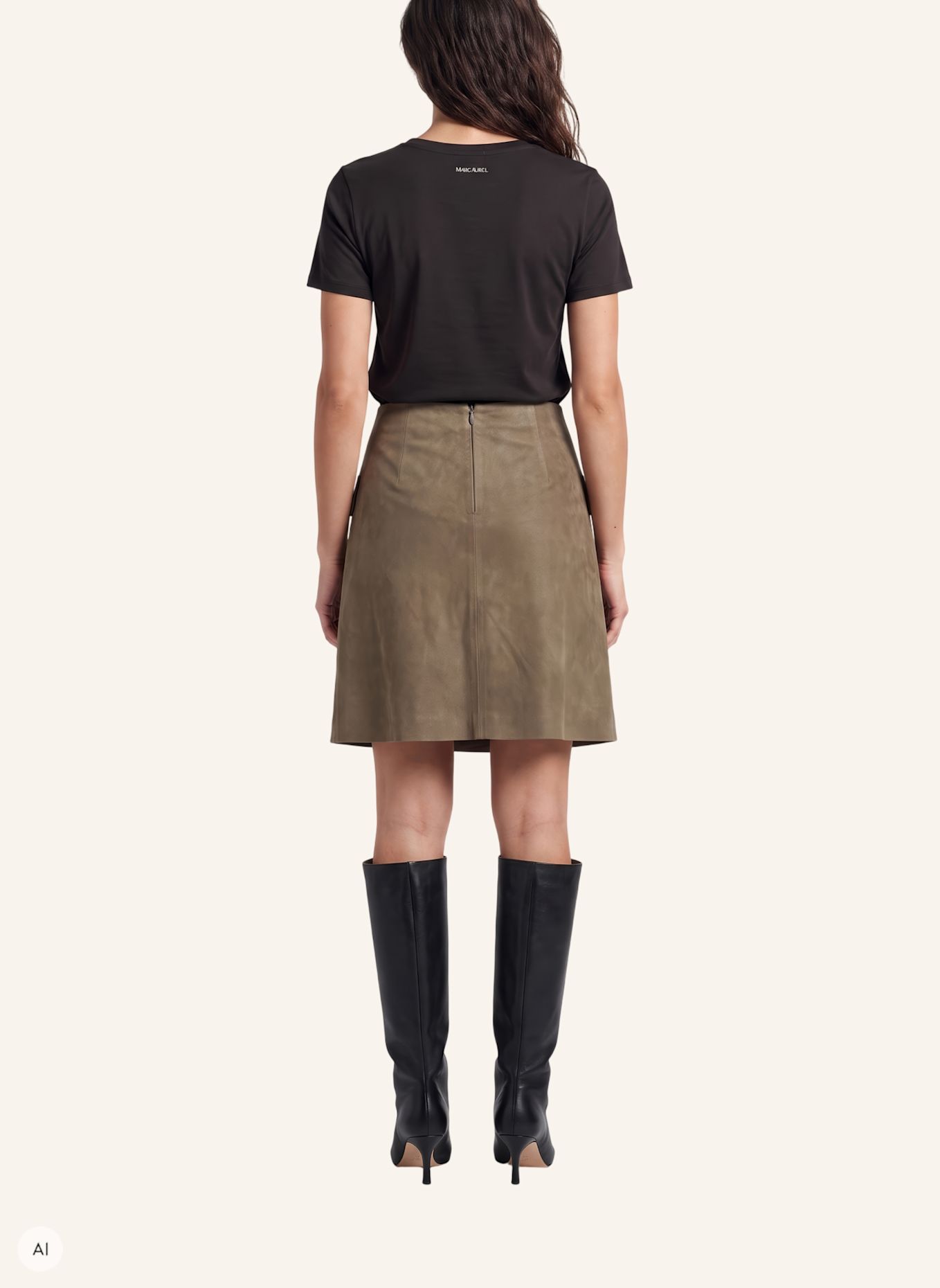 MARC AUREL Minirock: BEIGE