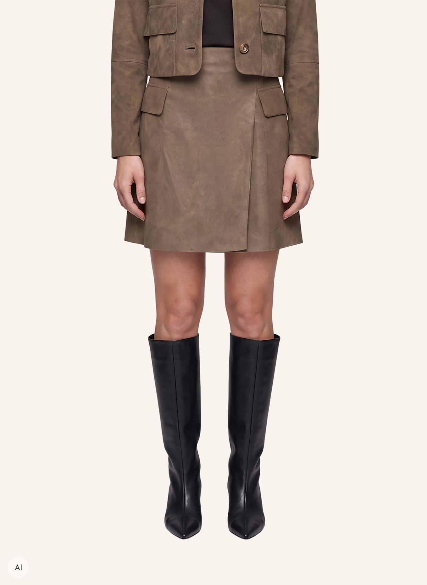 MARC AUREL Minirock: BEIGE