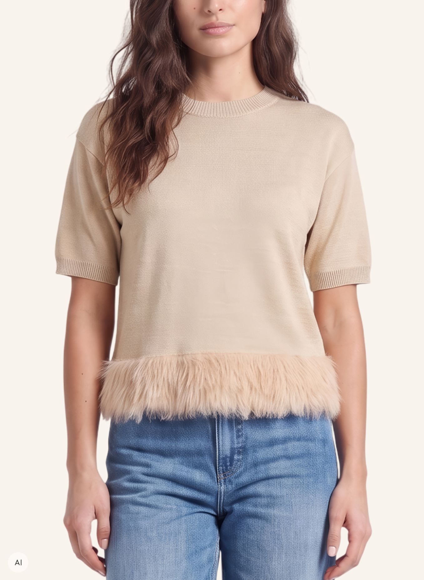 MARC AUREL Pullover: BEIGE
