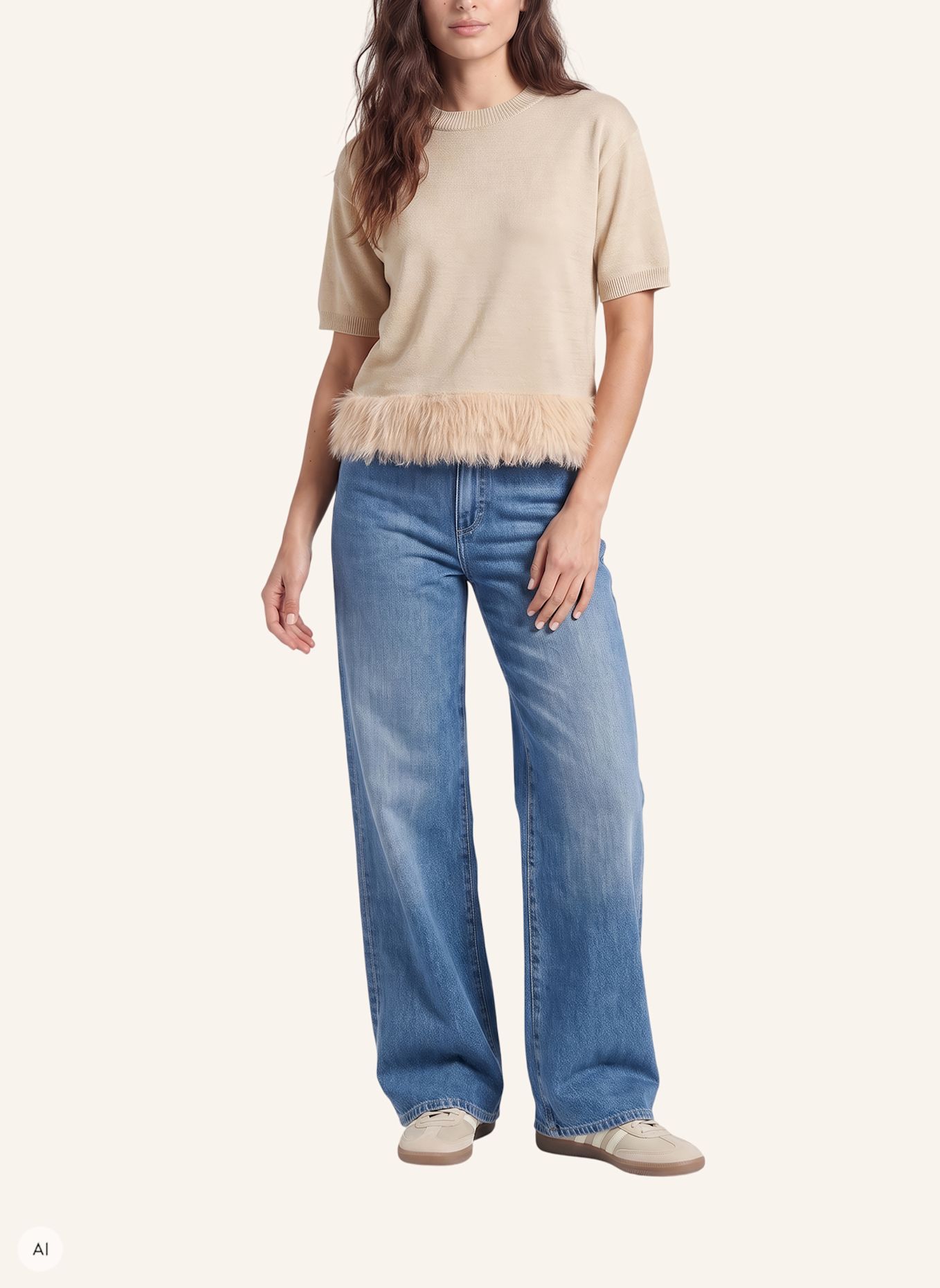 MARC AUREL Pullover: BEIGE