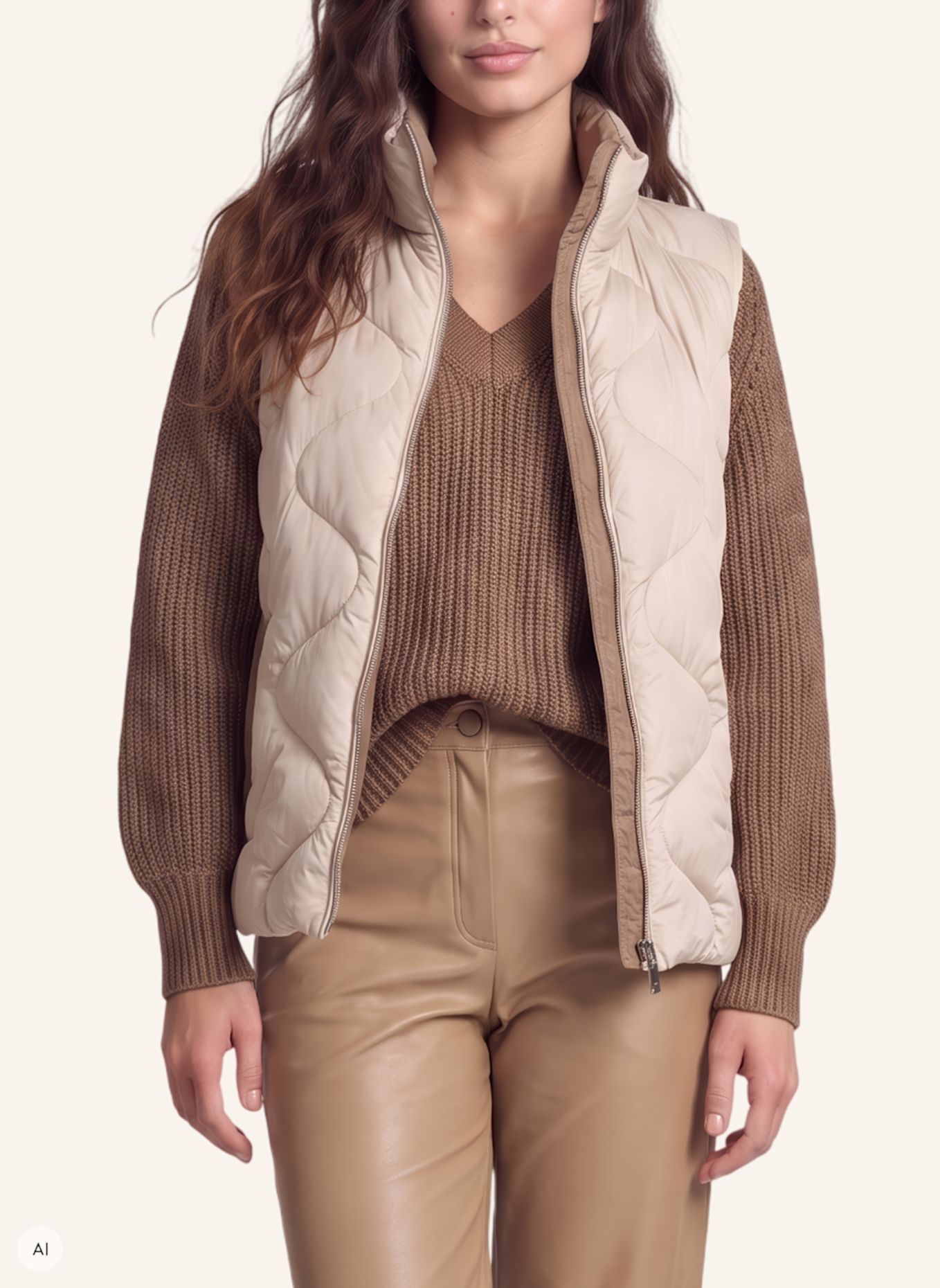 MARC AUREL Weste: BEIGE