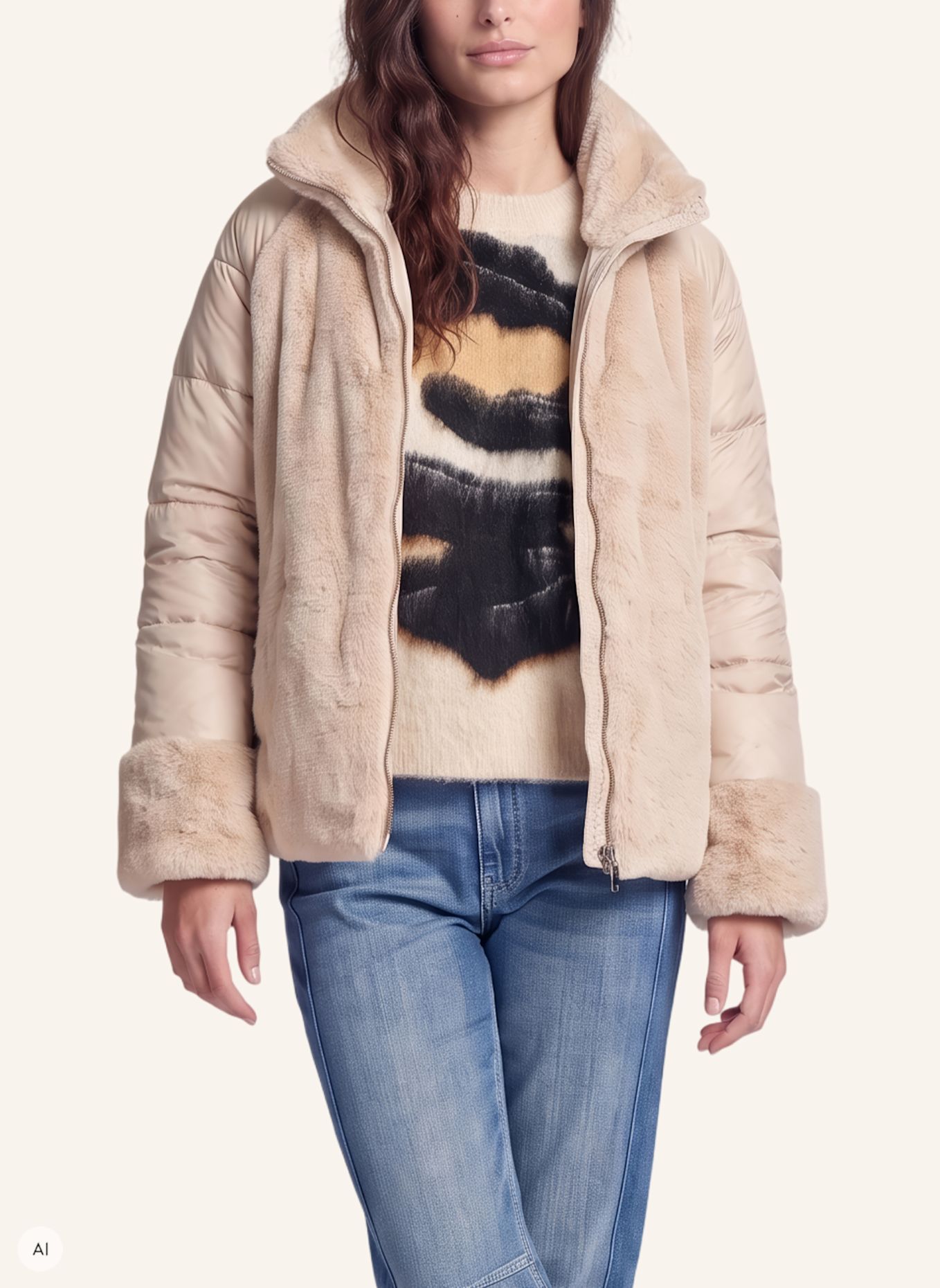 MARC AUREL Jacke: BEIGE