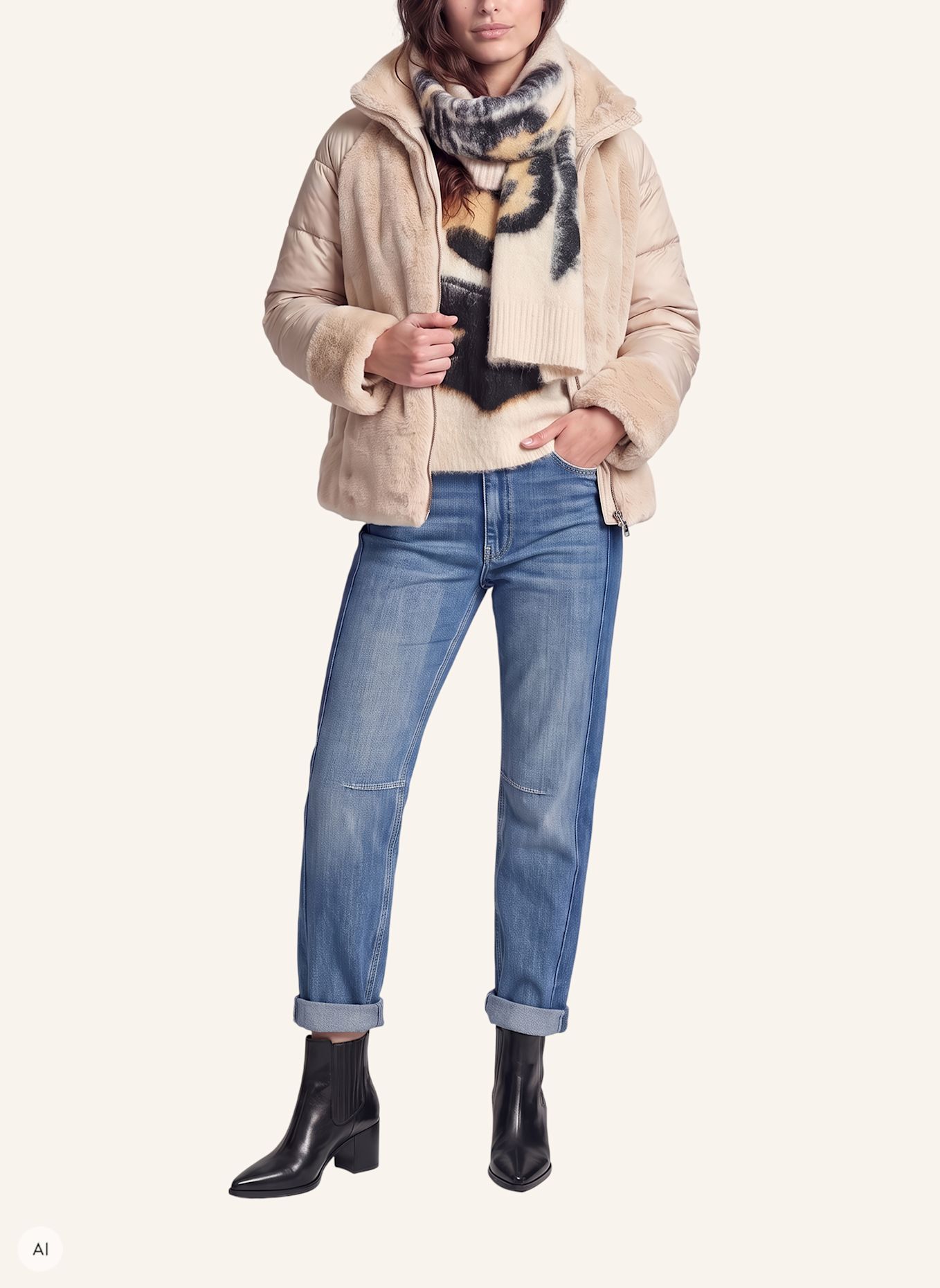 MARC AUREL Jacke: BEIGE
