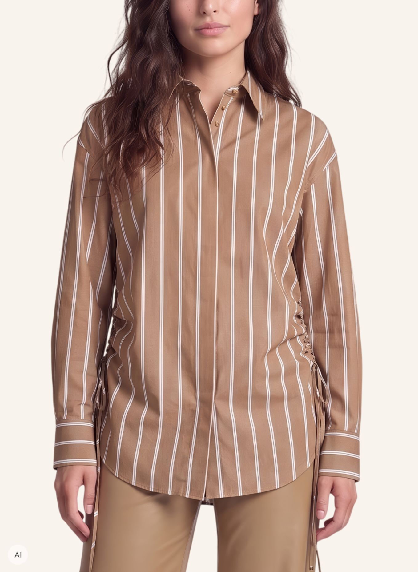 MARC AUREL Hemd: BEIGE