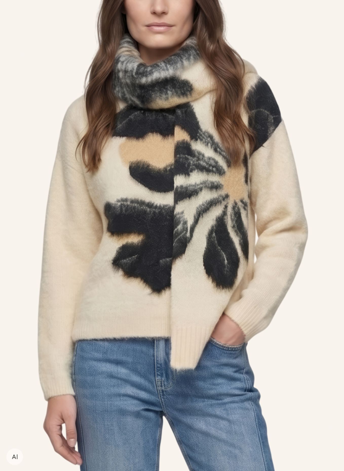 MARC AUREL Pullover: BEIGE
