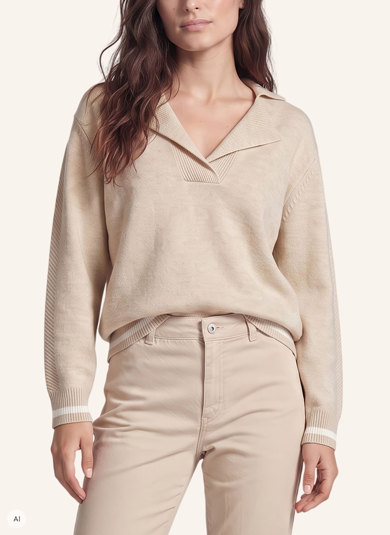 MARC AUREL Pullover: BEIGE