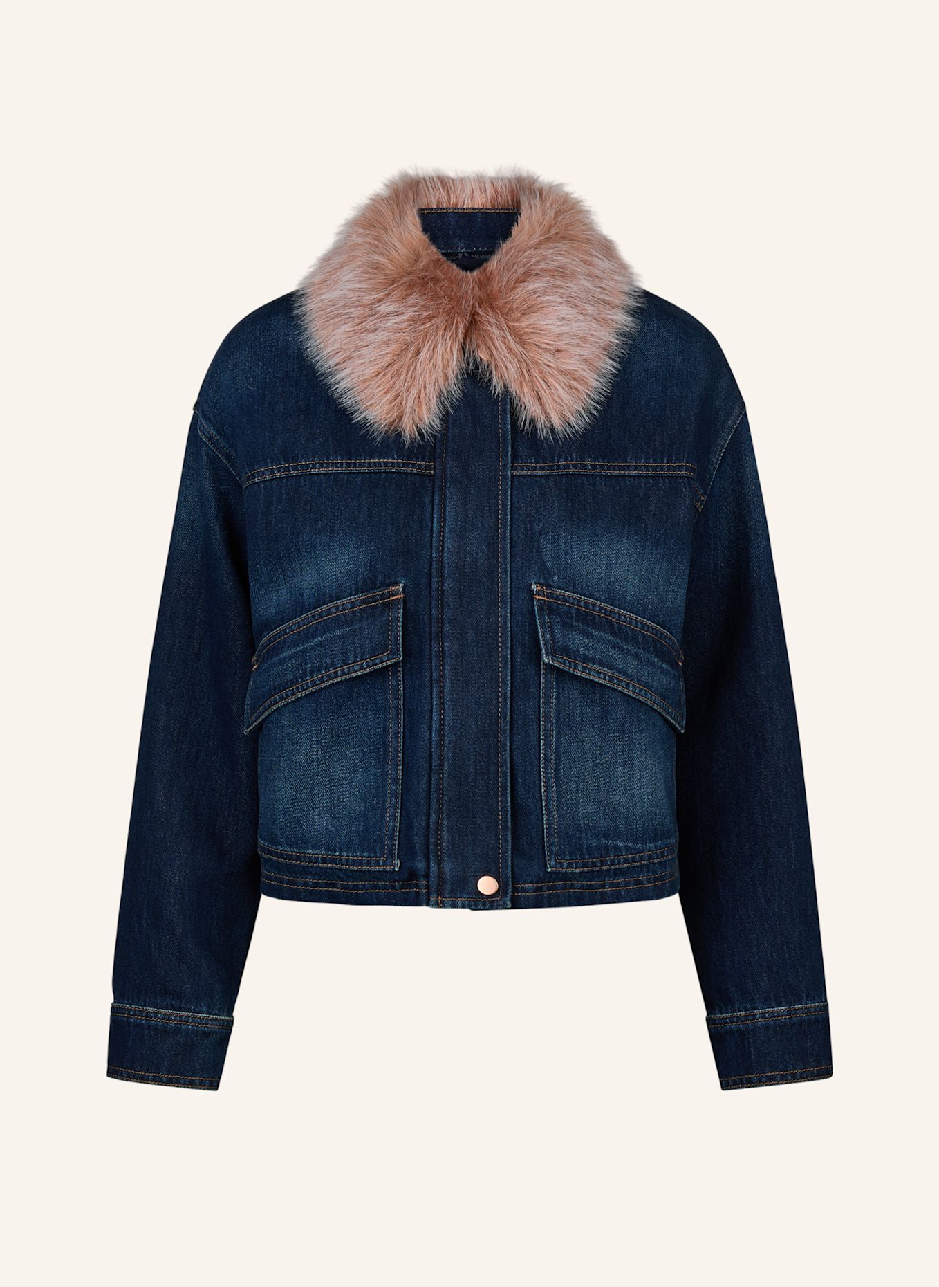 MARC AUREL Jeansjacke: DUNKELBLAU