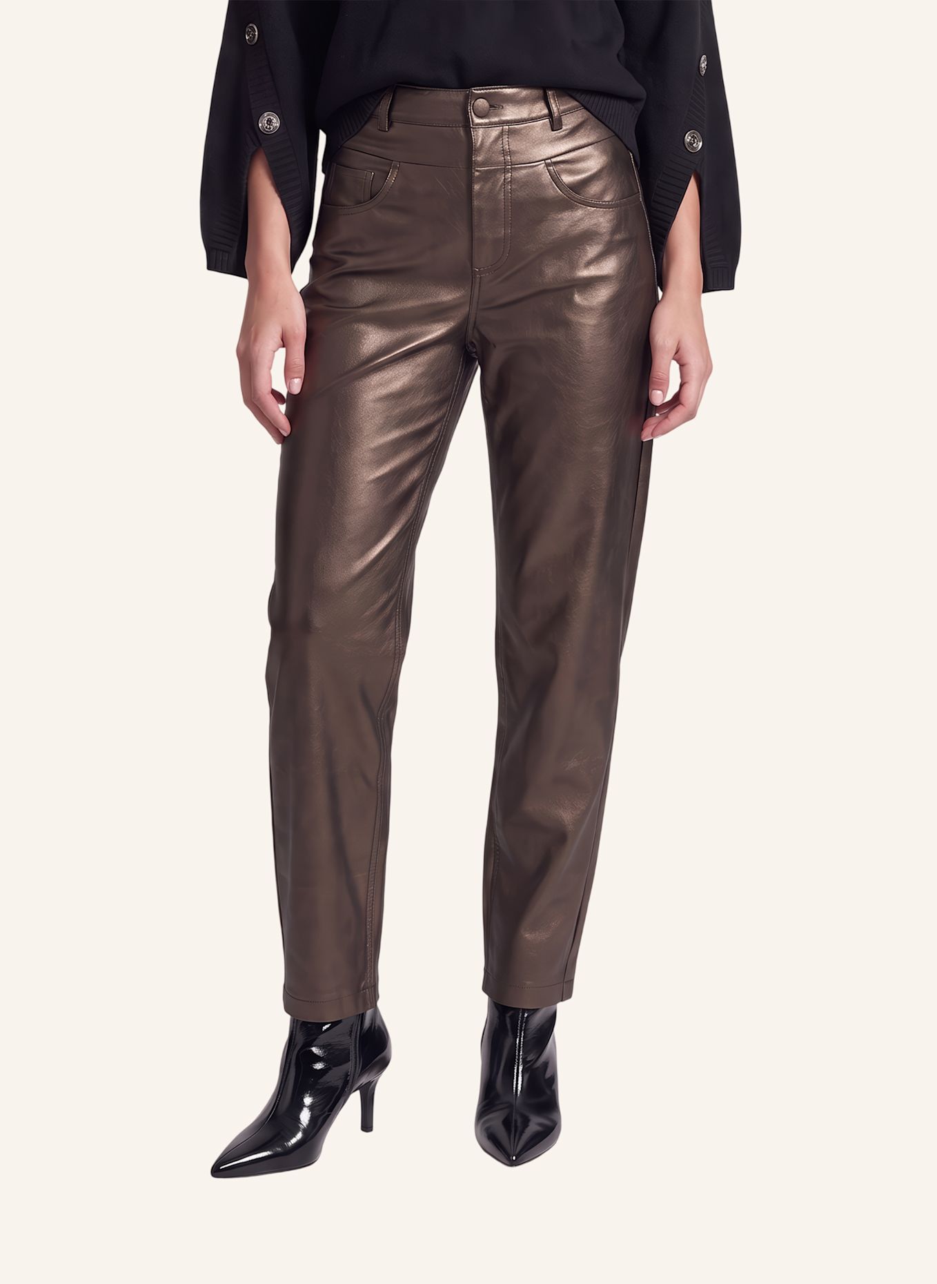 MARC AUREL Barrel Fit Jeans: DUNKELBRAUN