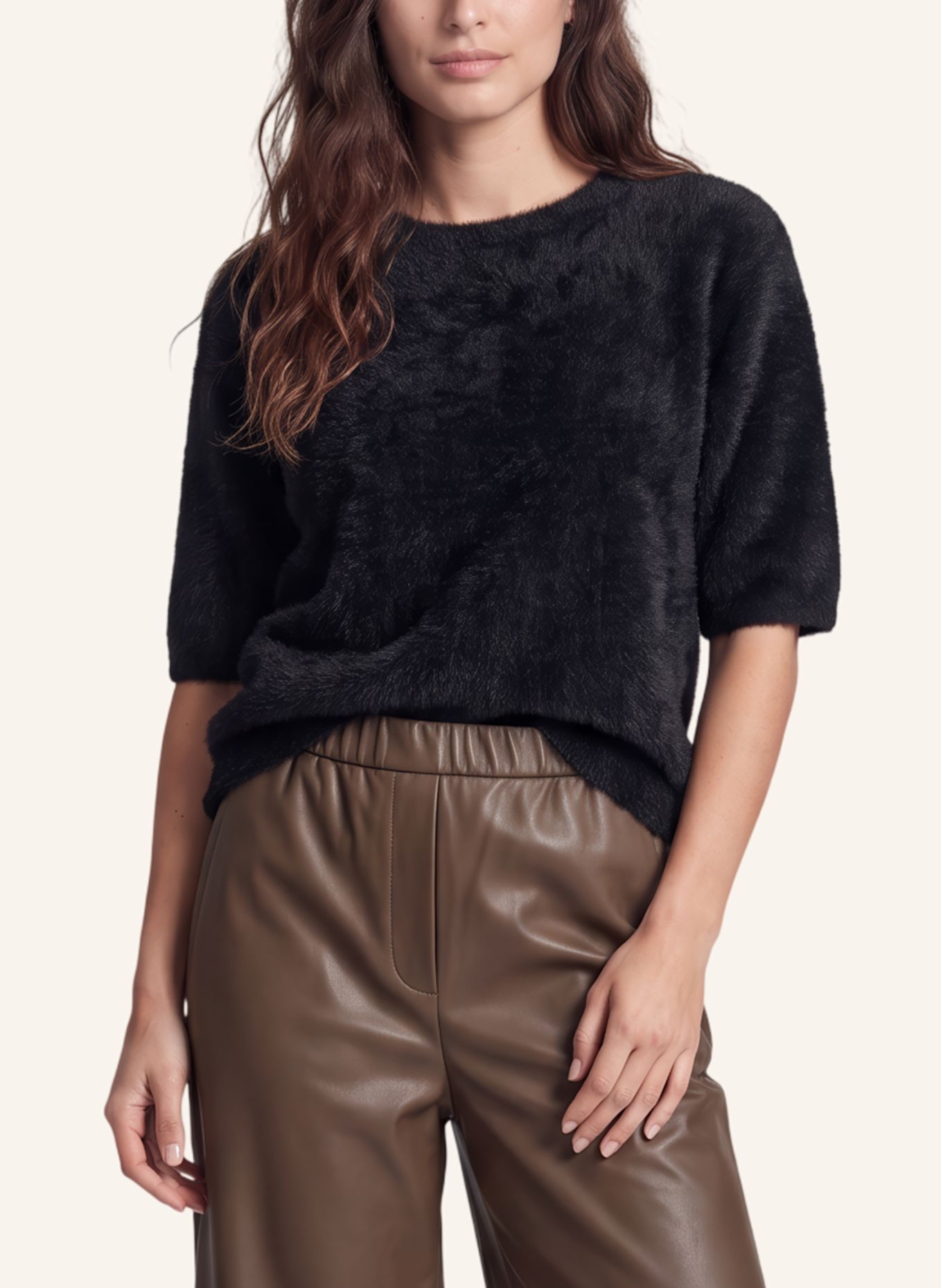 MARC AUREL Strickshirt: SCHWARZ