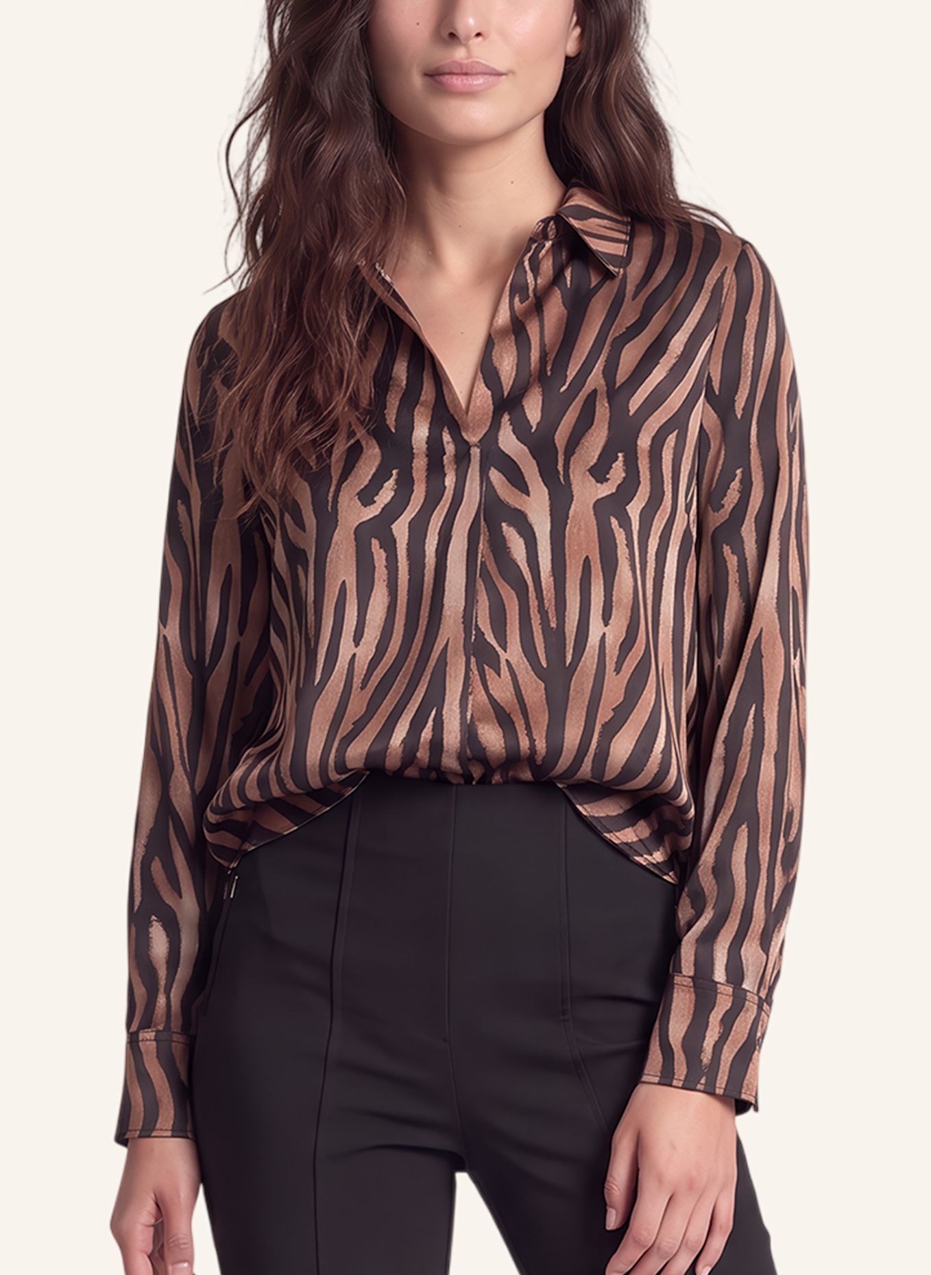 MARC AUREL Bluse: SCHWARZ