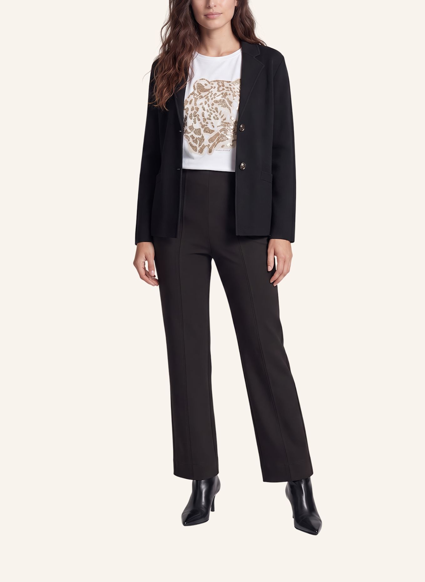 MARC AUREL Strickblazer: SCHWARZ