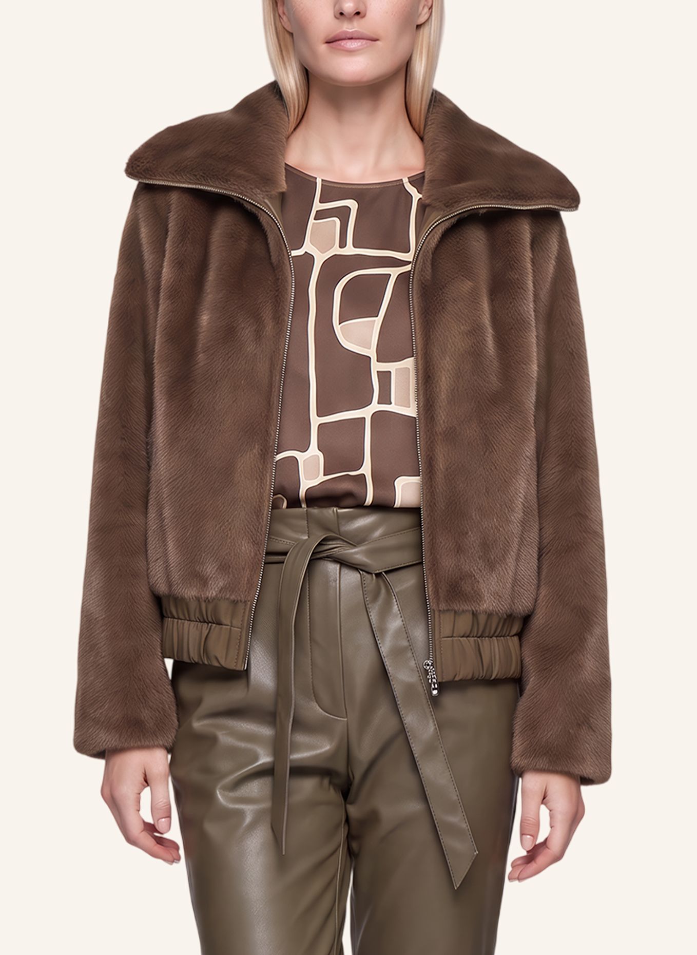 MARC AUREL Jacke: HELLBRAUN