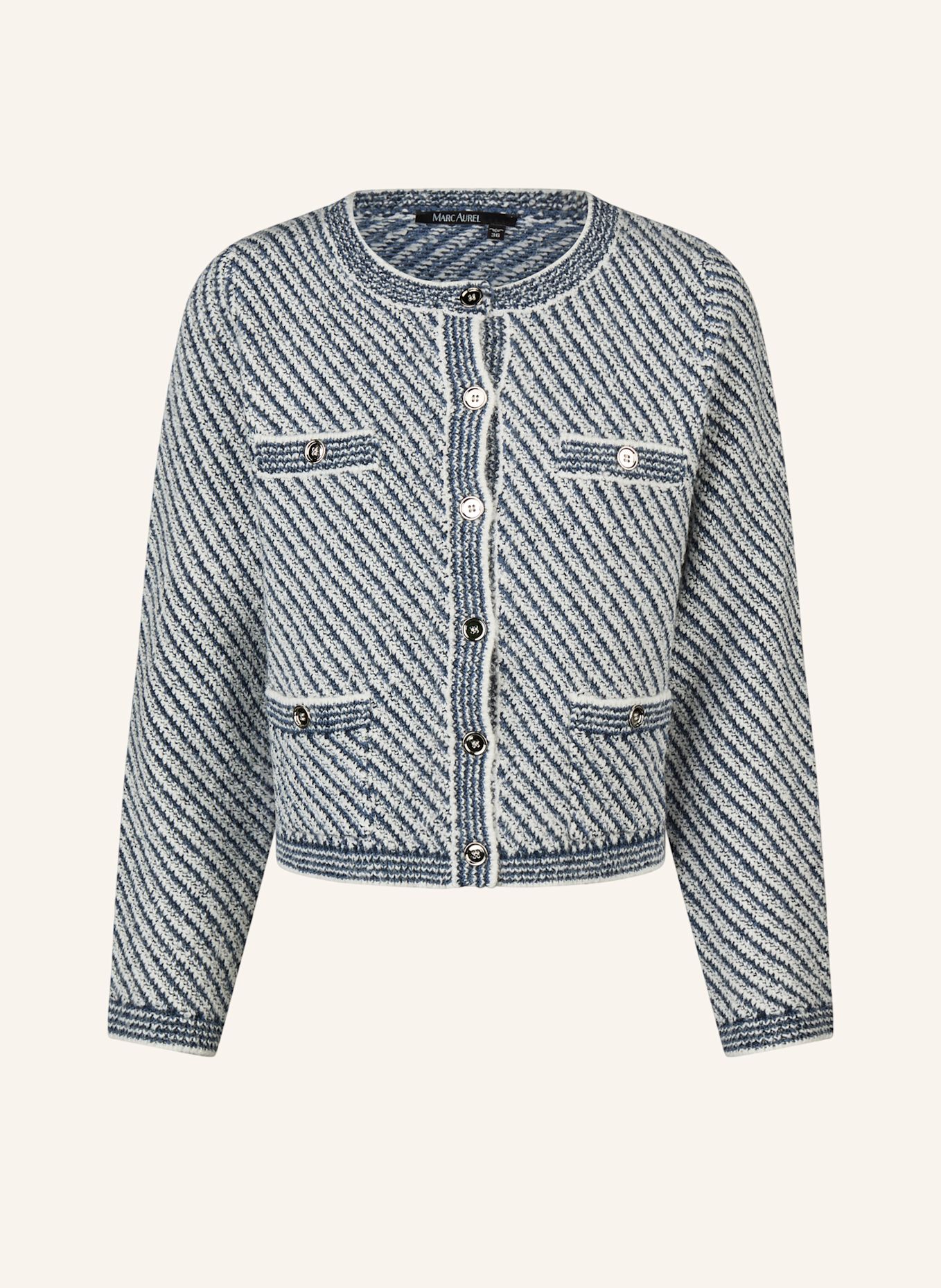 MARC AUREL Strickjacke: BLAU