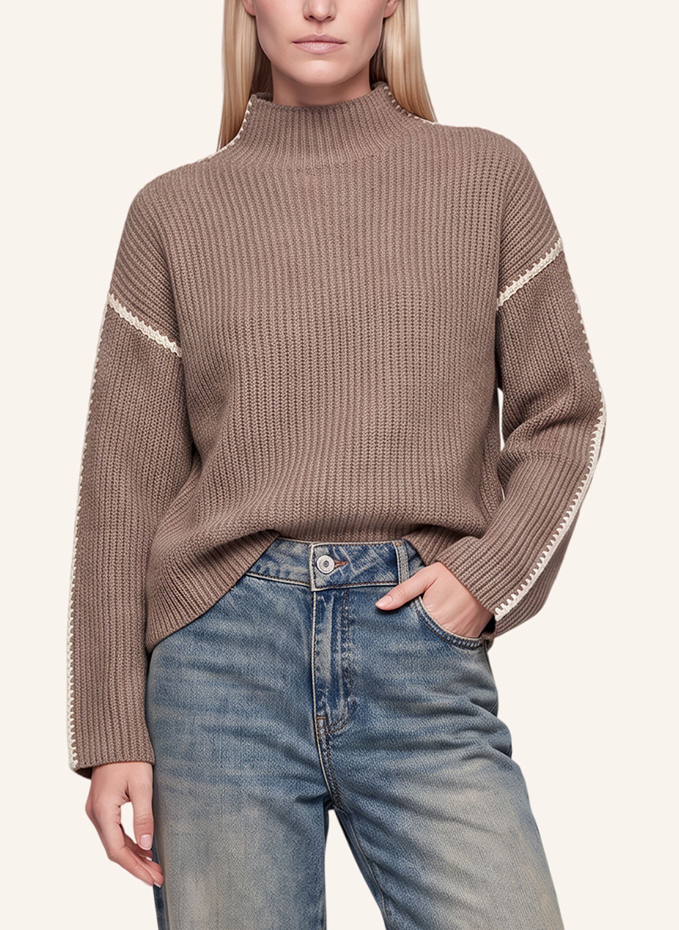 MARC AUREL Pullover: TAUPE