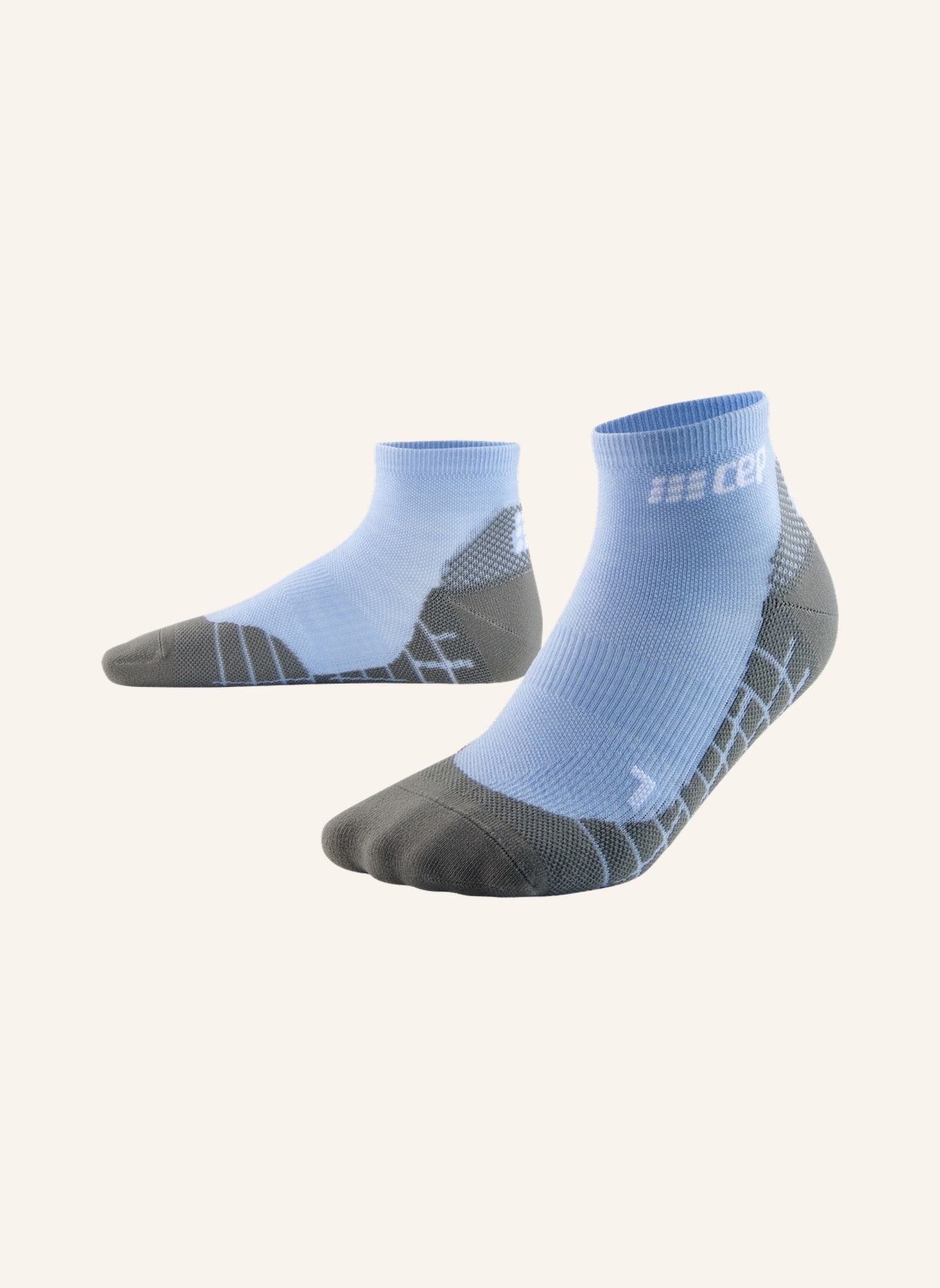 cep Trekking-Socken LIGHT MERINO LOW CUT  Mit Kompression, Farbe: HELLBLAU (Bild 1)