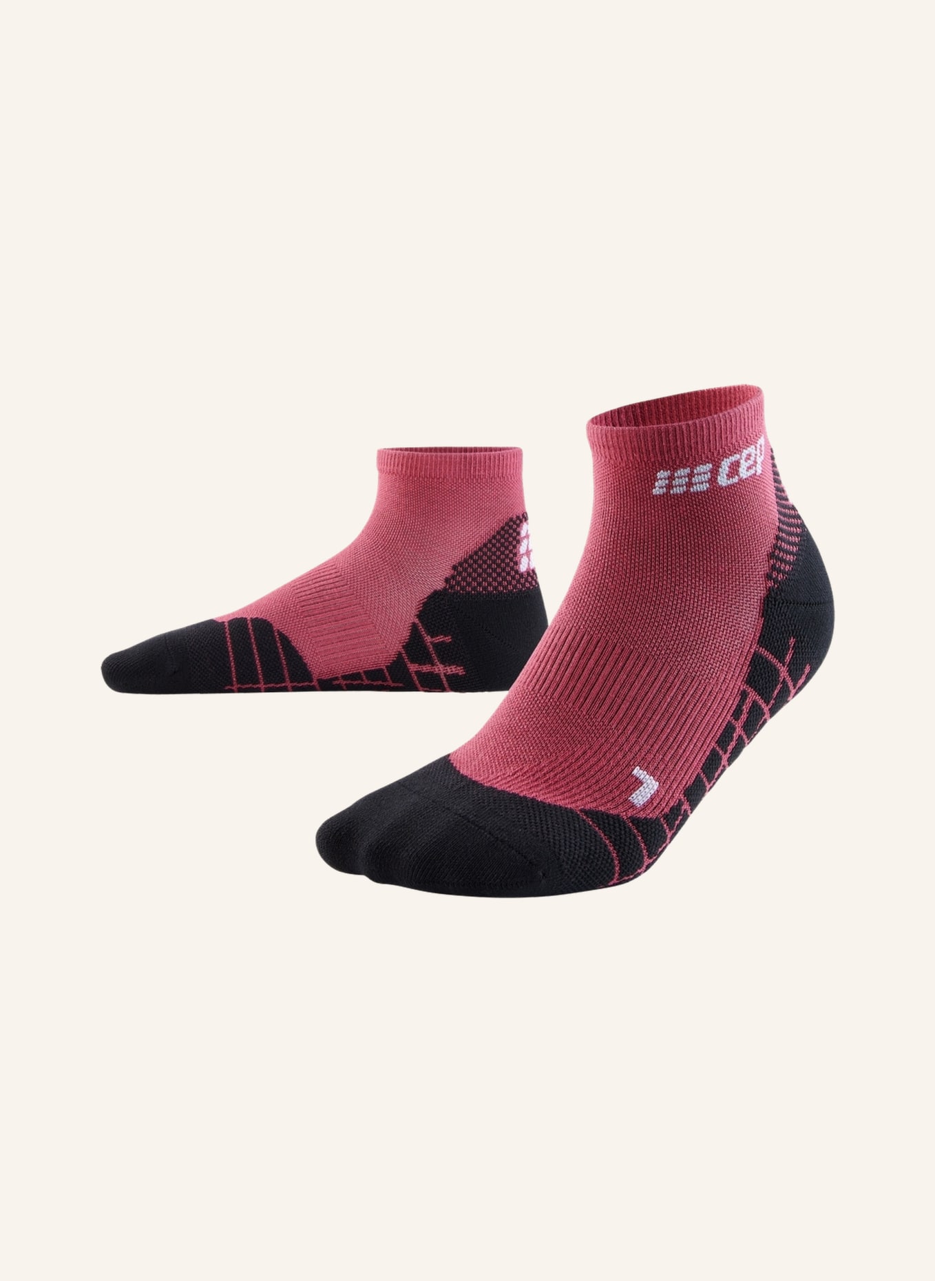 cep Trekking-Socken LIGHT MERINO LOW CUT  Mit Kompression, Farbe: PINK (Bild 1)