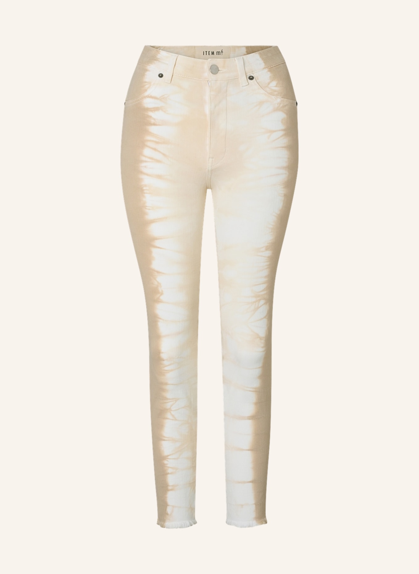 ITEM m6 7/8-Jeans CROPPED HIGH RISE mit Shaping-Effekt, Farbe: BEIGE/ WEISS (Bild 3)