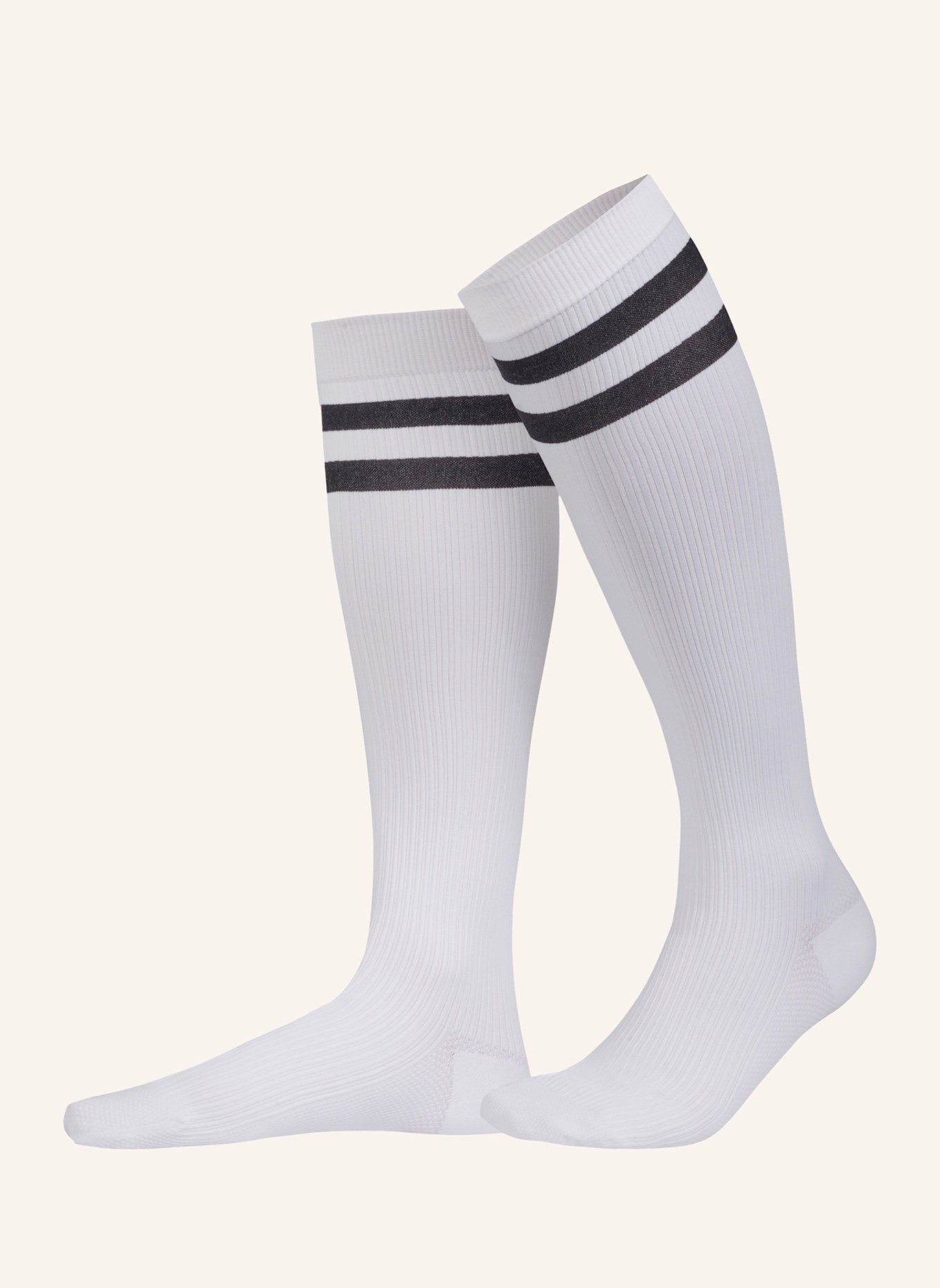 ITEM m6 SNEAKER COTTON CONSCIOUS RIBBED KNEE HIGH mit Kompression: WEISS