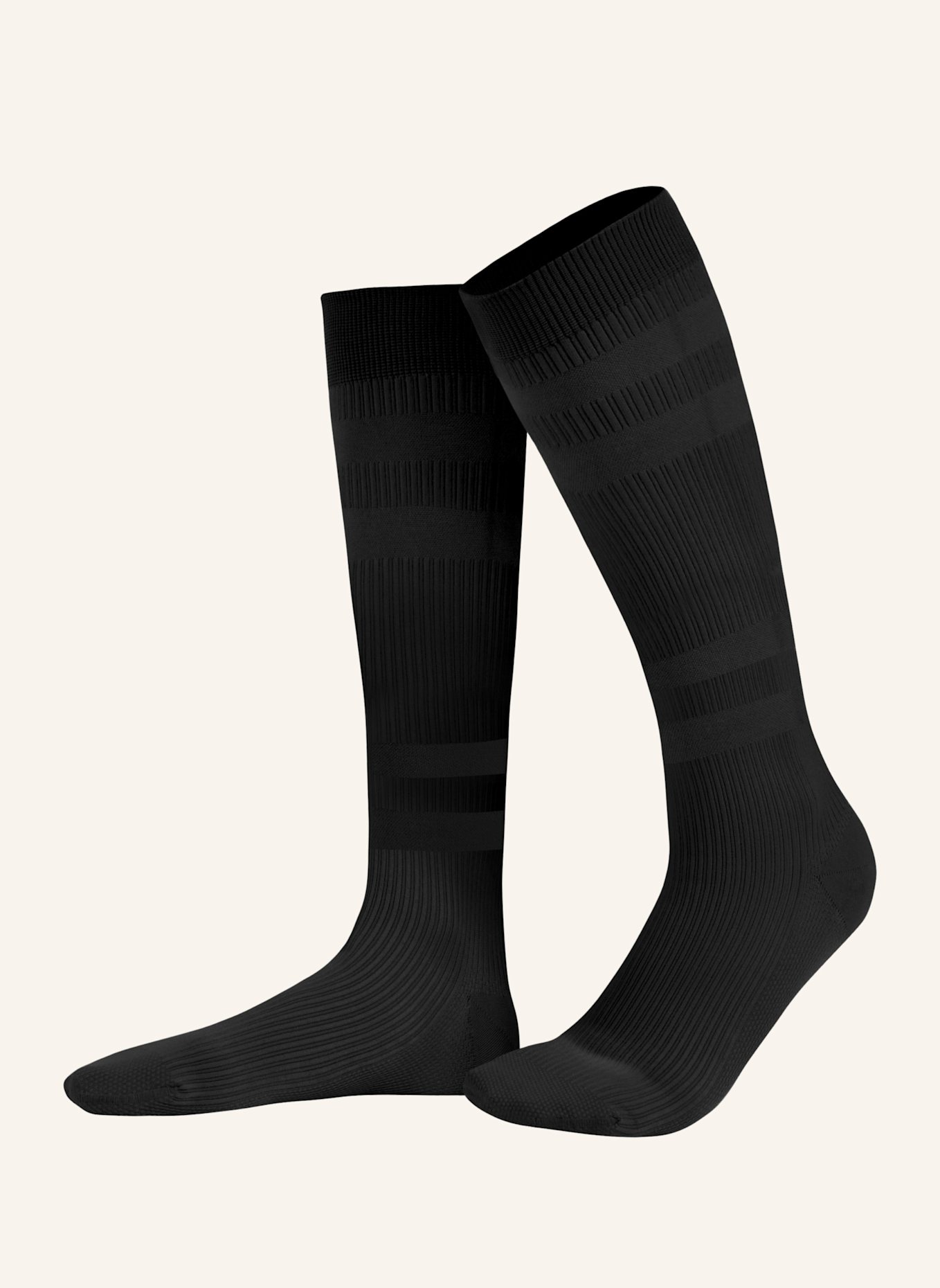 ITEM m6 SNEAKER COTTON CONSCIOUS RIBBED KNEE HIGH mit Kompression: SCHWARZ