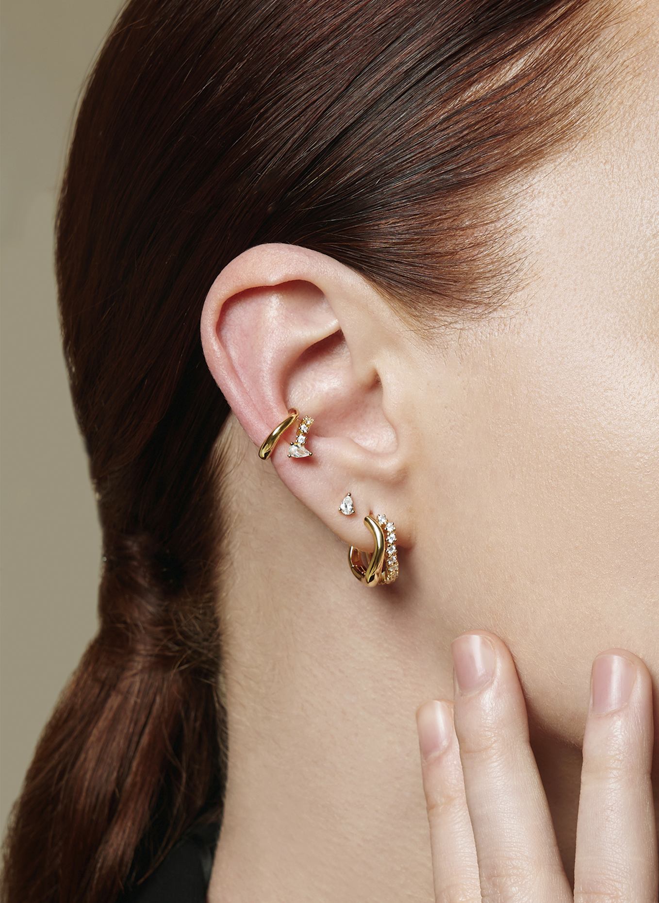 ANIA HAIE Creolen aus 925er Sterlingsilber: GOLD