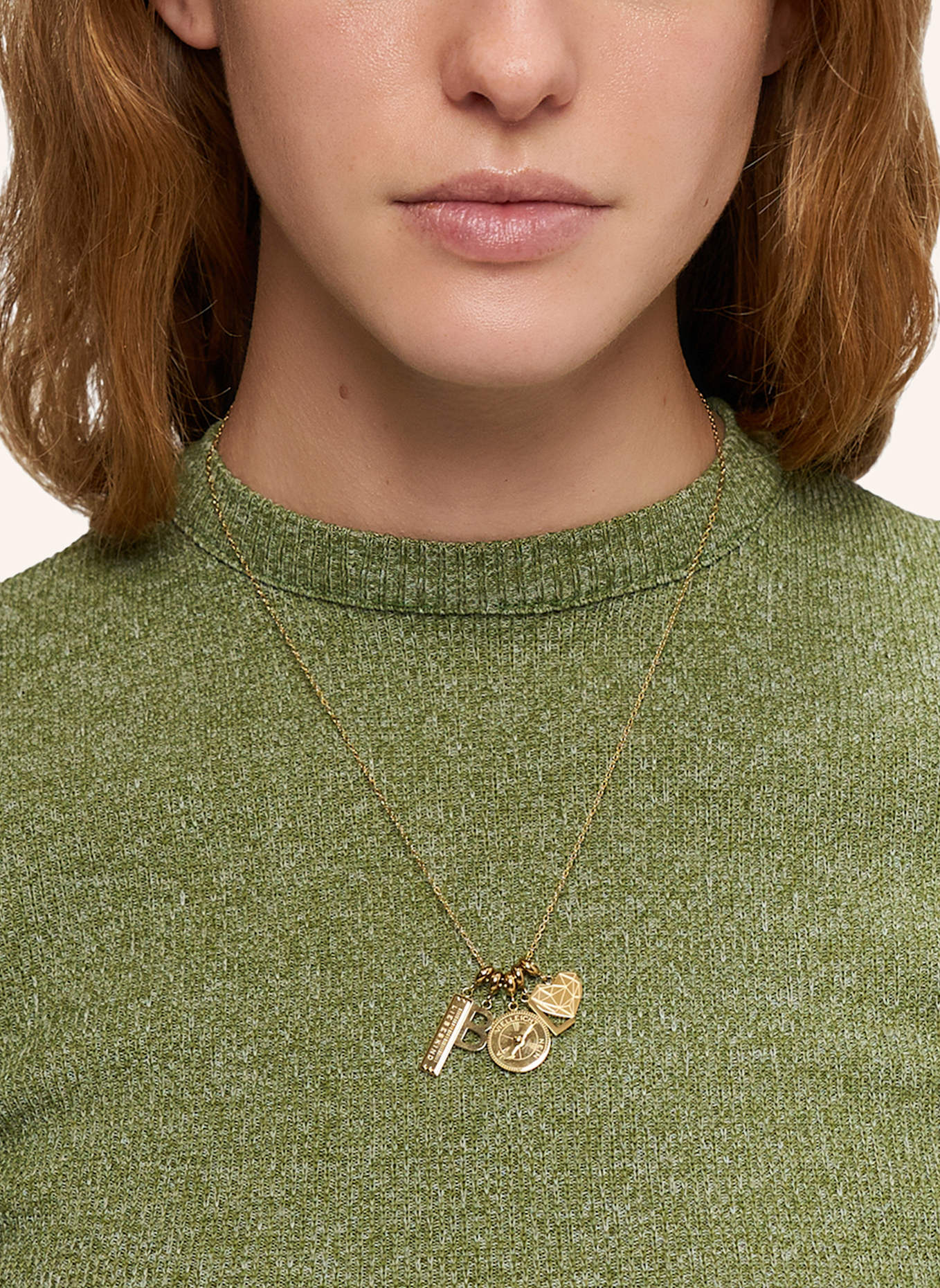 LIEBESKIND Anhänger  aus  Edelstahl: GOLD