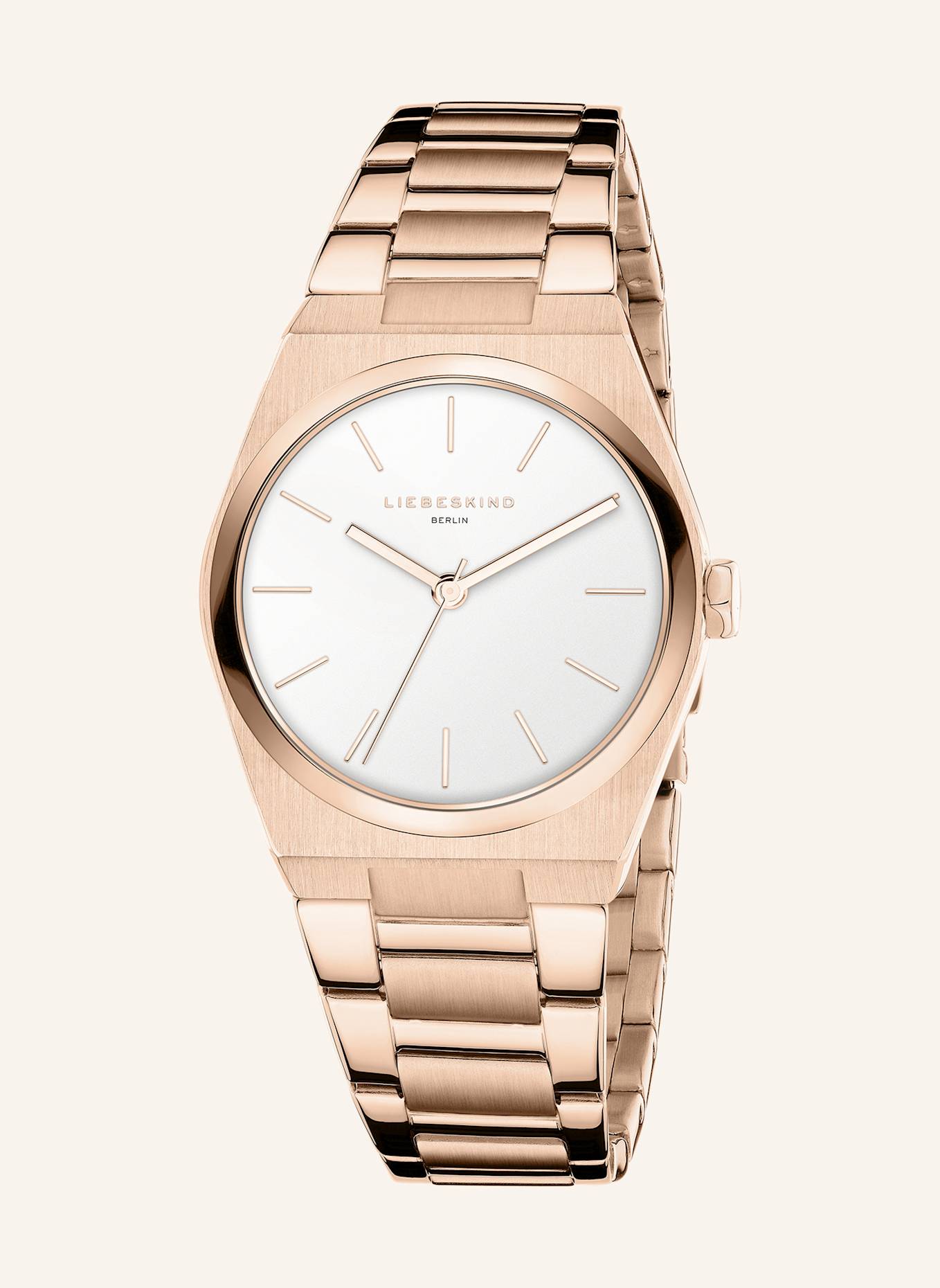 LIEBESKIND Armbanduhr aus Edelstahl: ROSÉGOLD