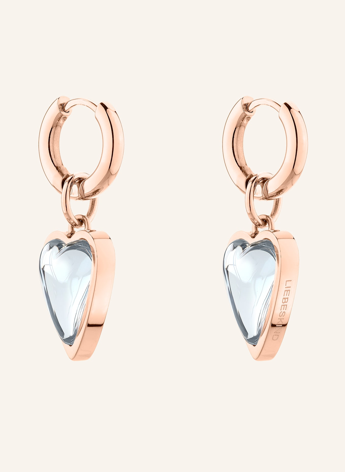 LIEBESKIND Creolen  aus  Edelstahl: ROSÉGOLD