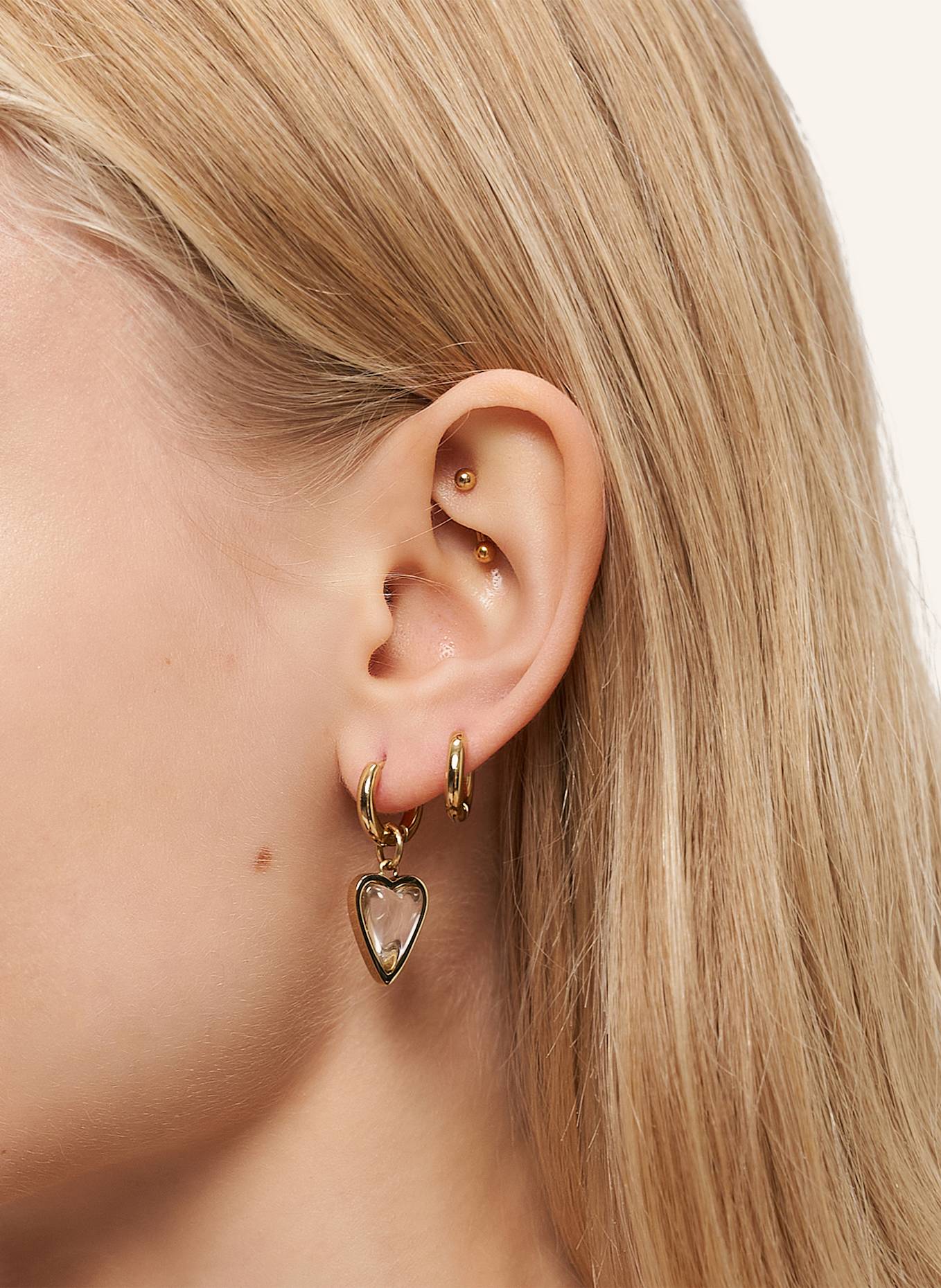 LIEBESKIND Creolen  aus  Edelstahl: GOLD