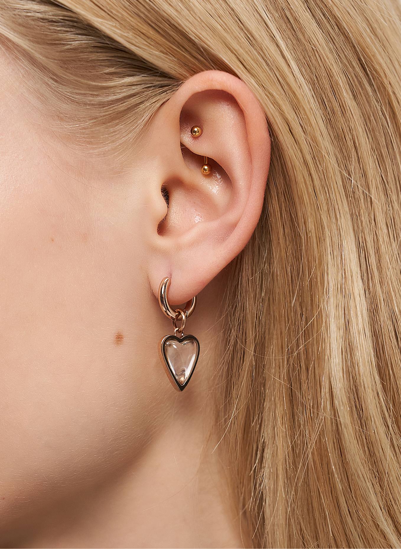 LIEBESKIND Creolen  aus  Edelstahl: ROSÉGOLD