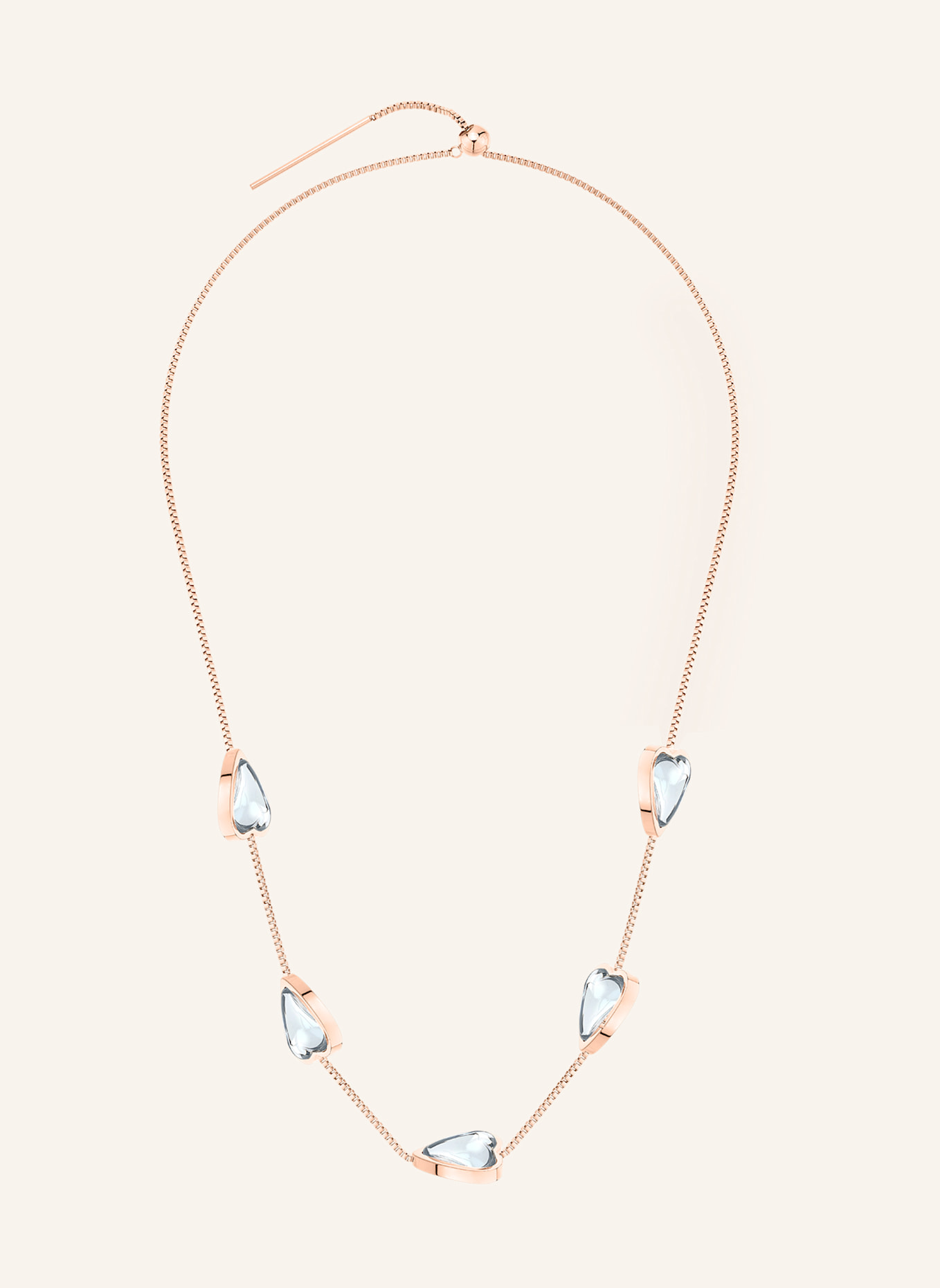 LIEBESKIND Halskette  aus  Edelstahl: ROSÉGOLD