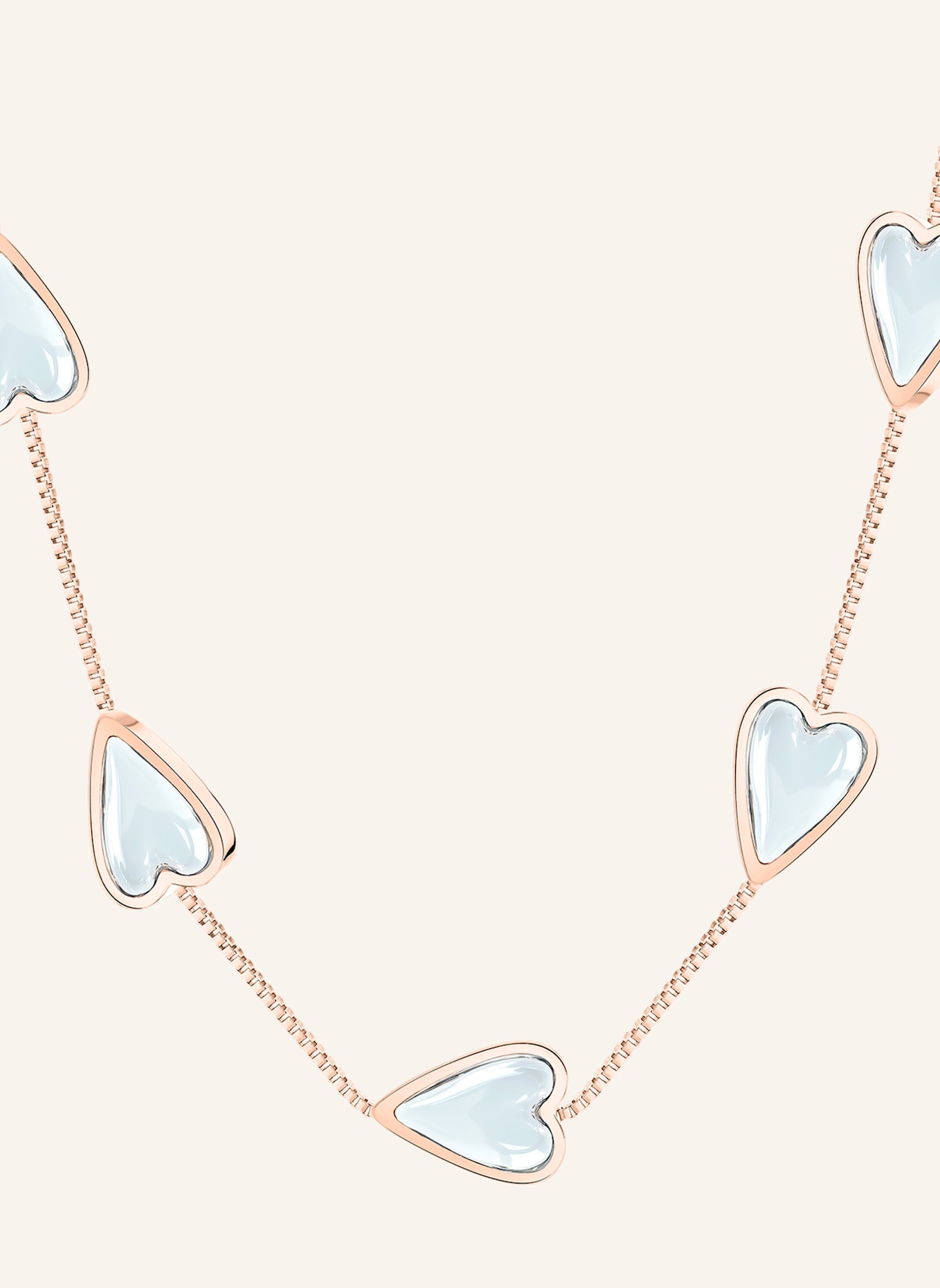 LIEBESKIND Halskette  aus  Edelstahl: ROSÉGOLD