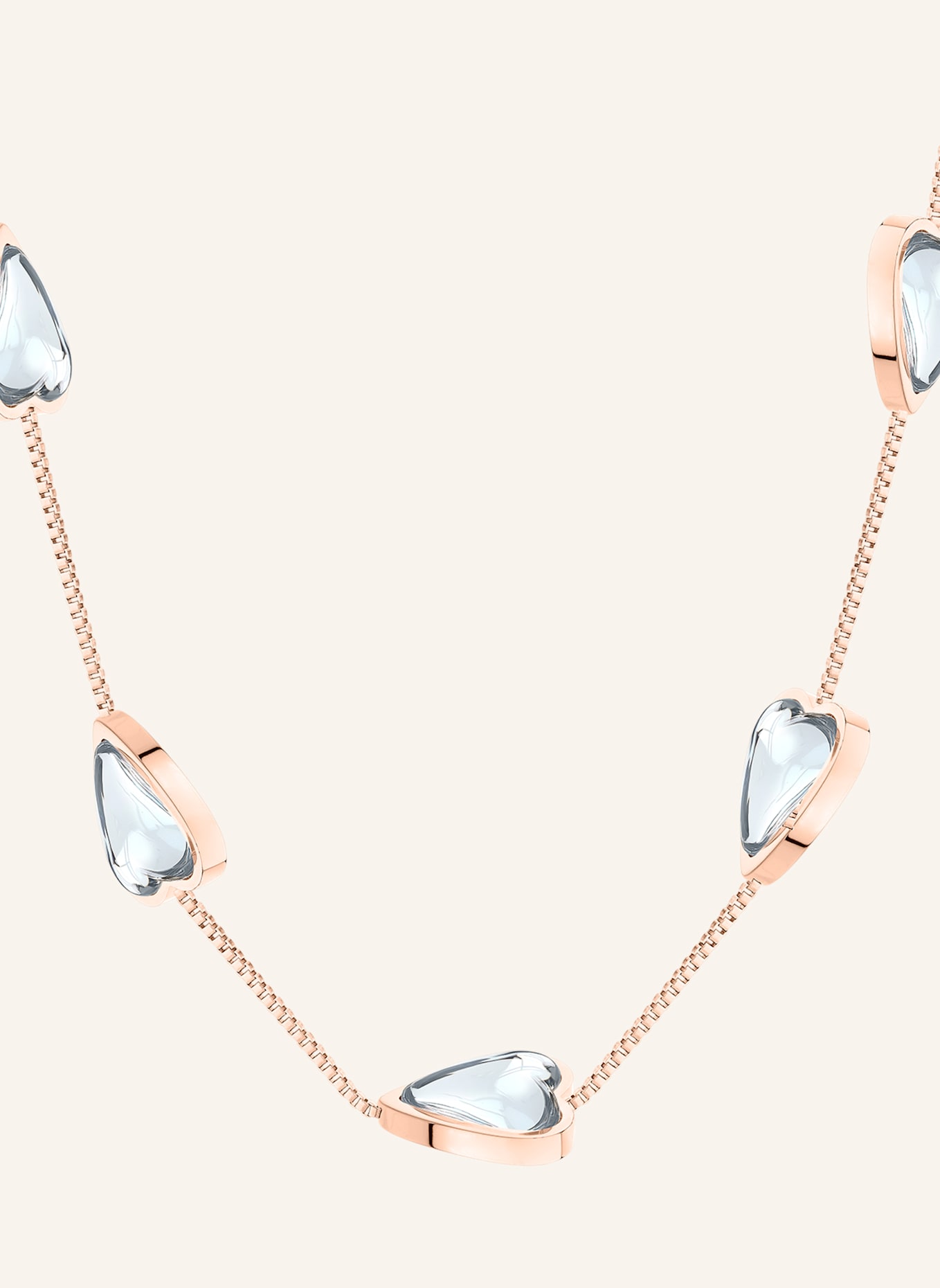 LIEBESKIND Halskette  aus  Edelstahl: ROSÉGOLD