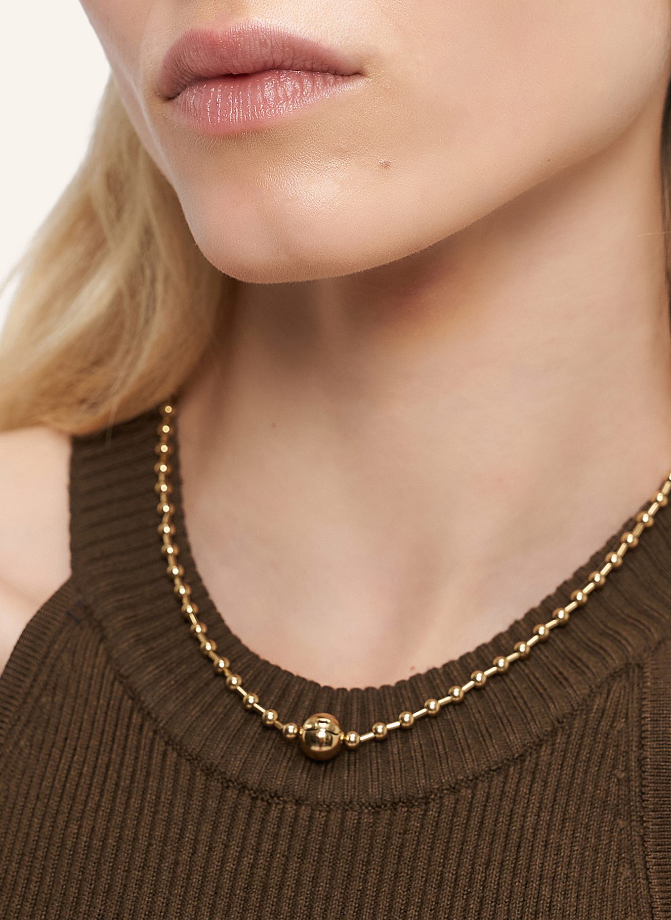 LIEBESKIND Halskette  aus  Edelstahl: GOLD