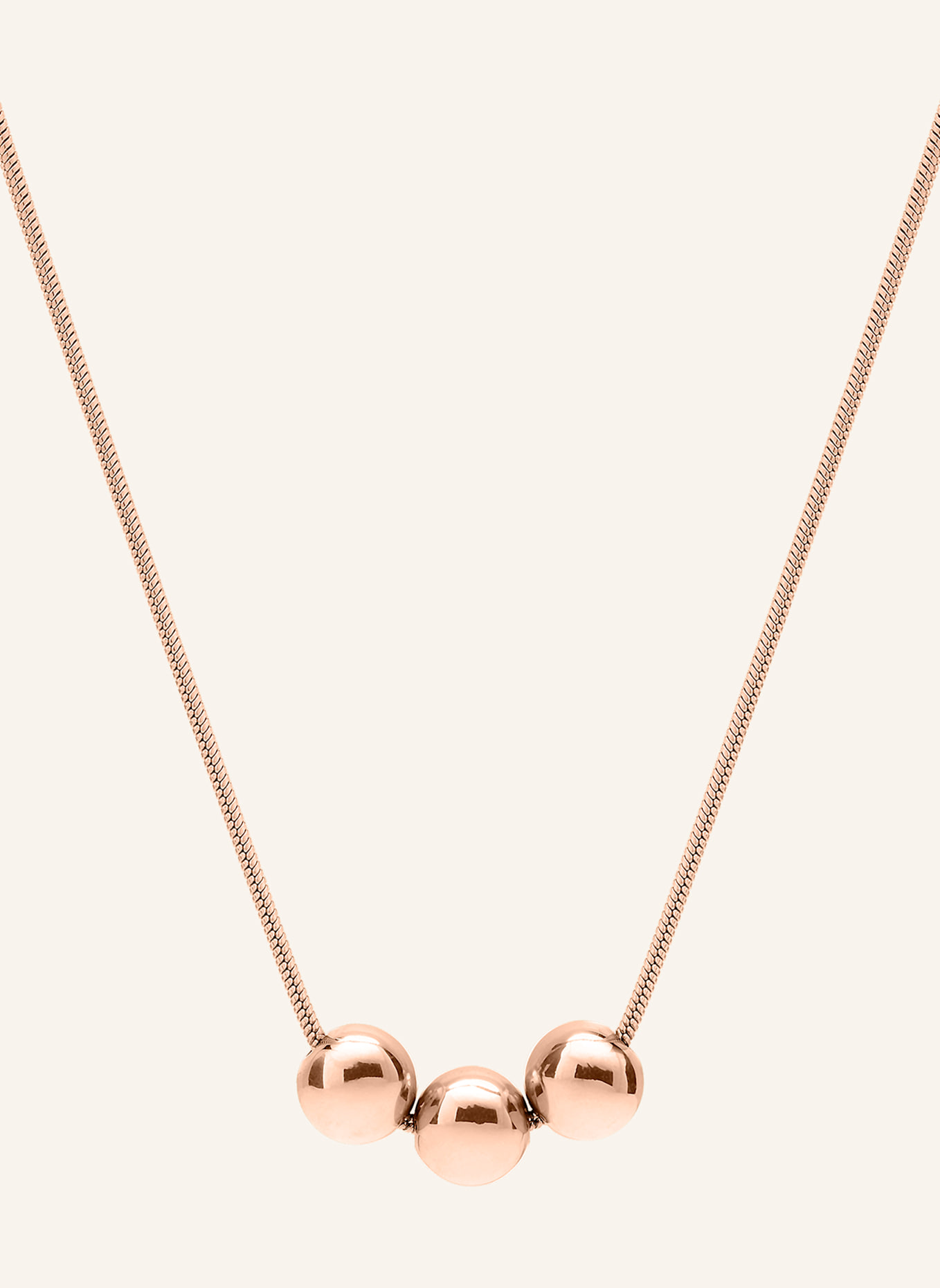 LIEBESKIND Halskette  aus  Edelstahl: ROSÉGOLD