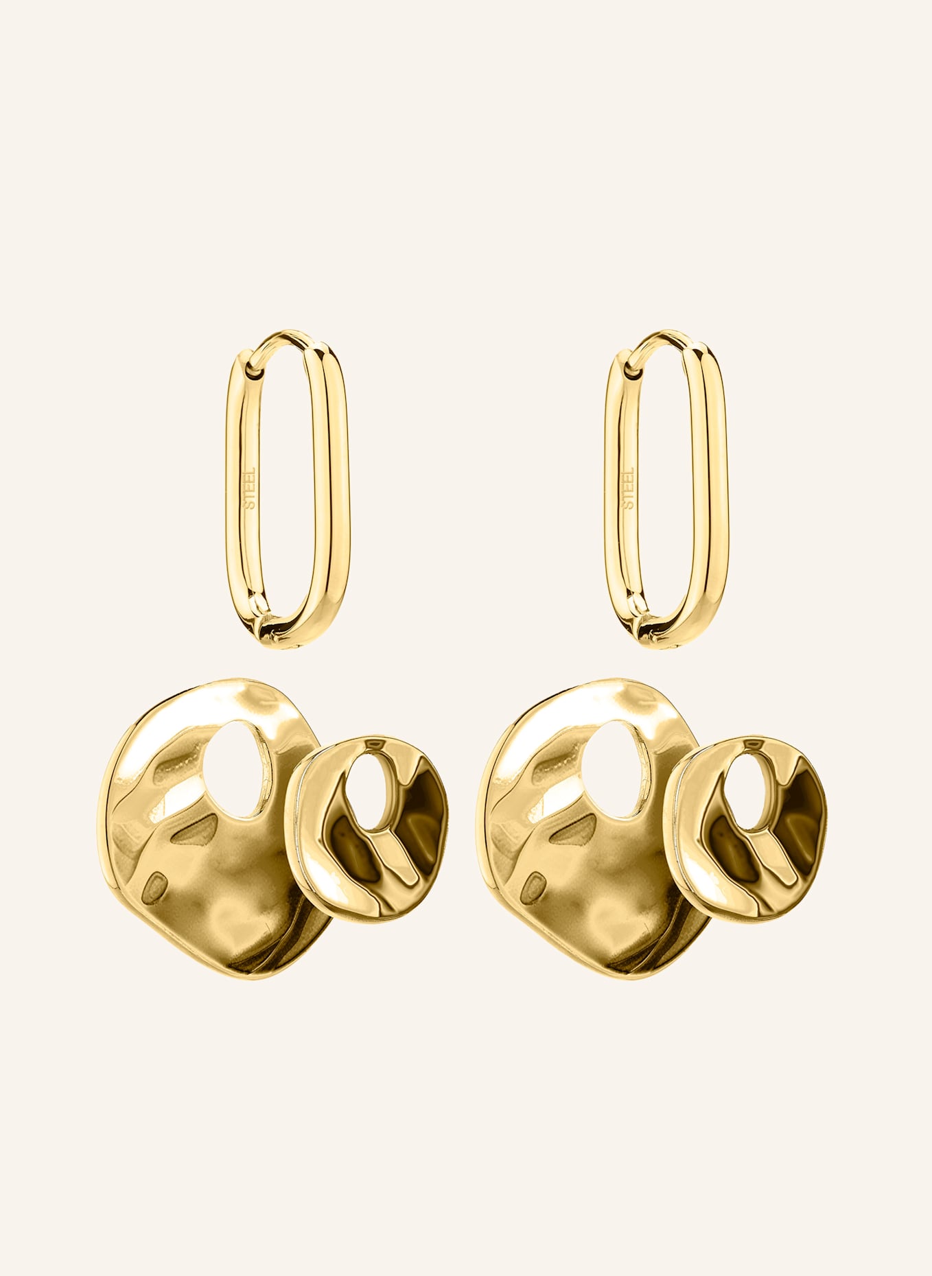 LIEBESKIND Creolen  aus  Edelstahl: GOLD